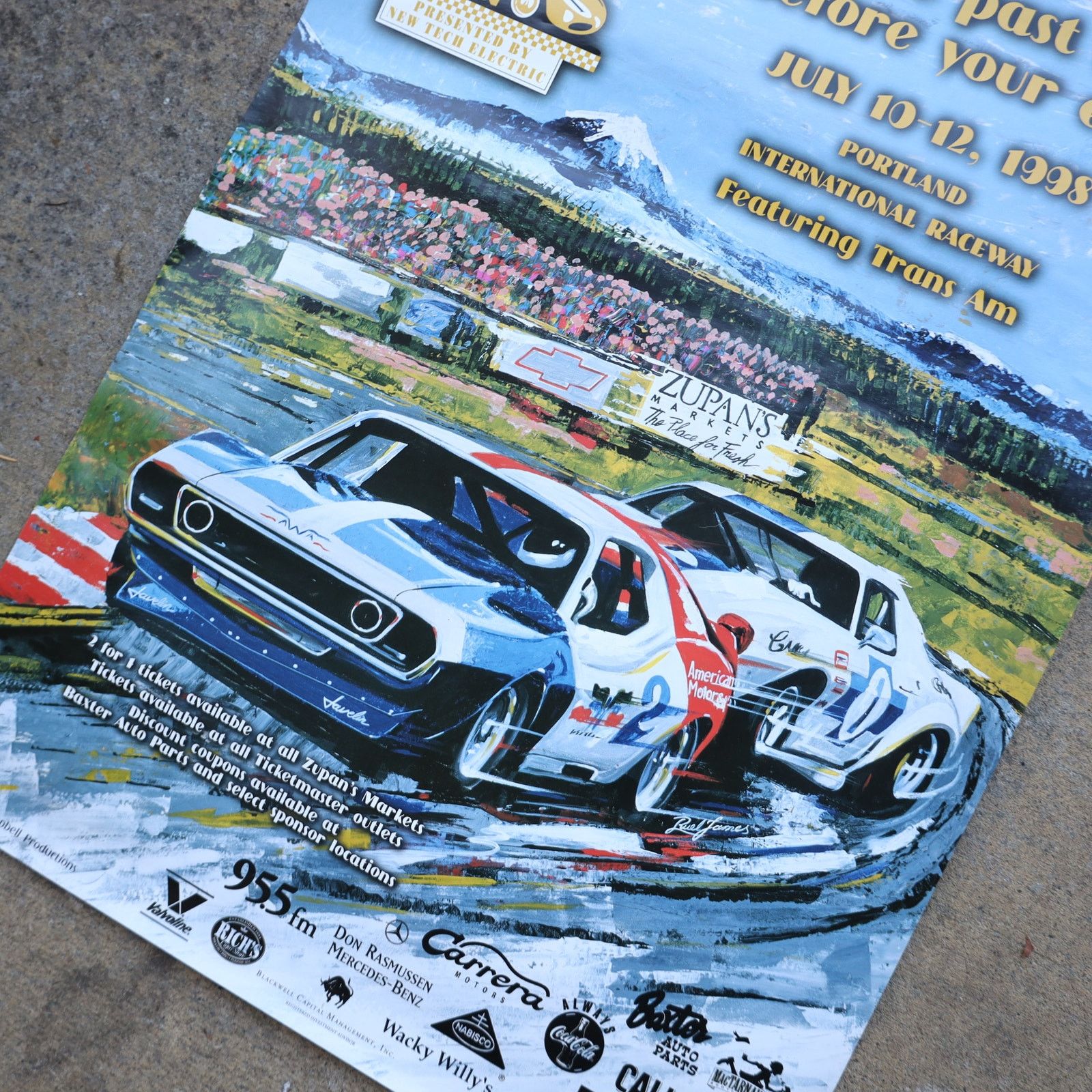 Vintage Vintage 1998 Zupan's Markets Historic Racing Poster 18"x24" Size ONE SIZE - 2 Thumbnail