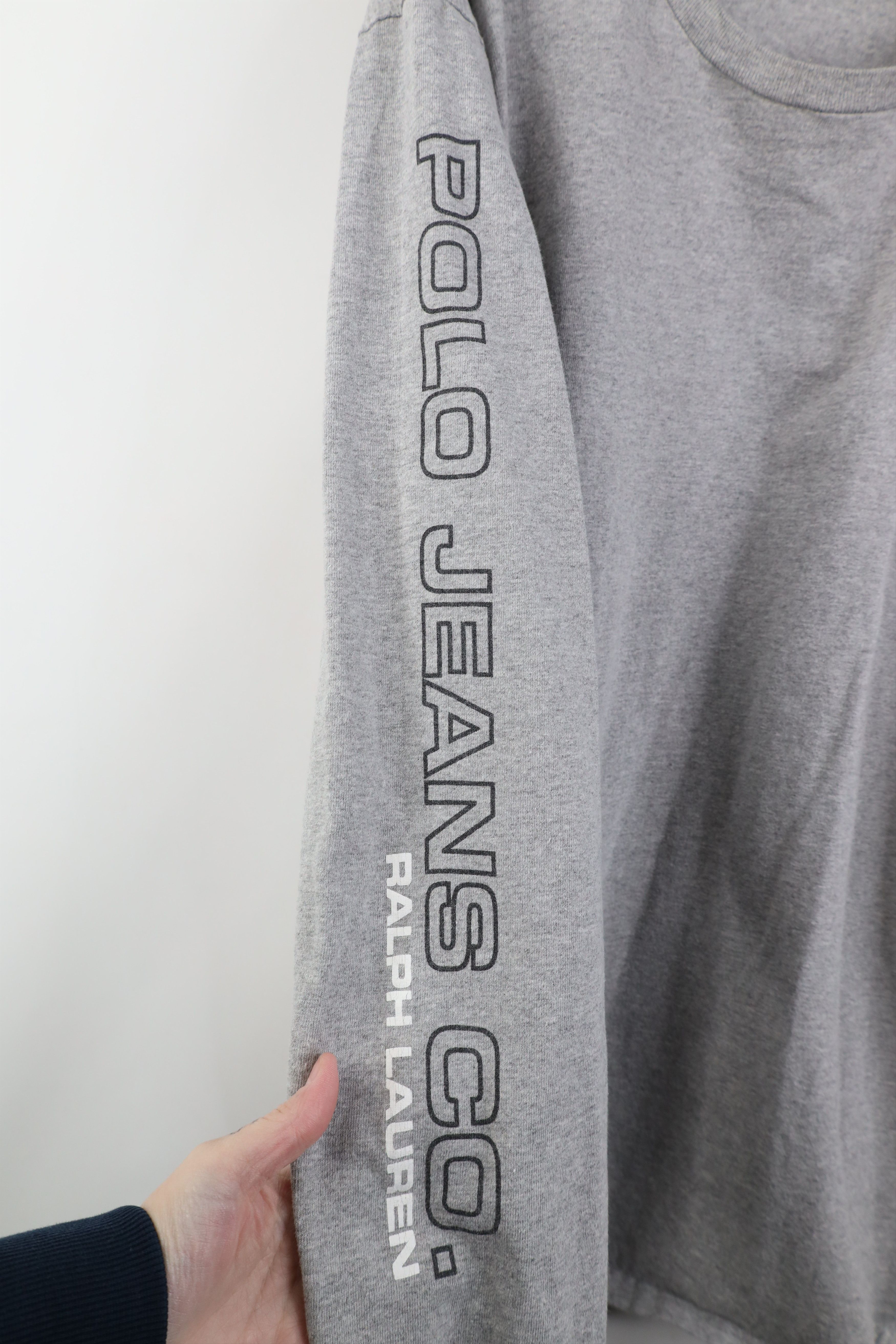 Ralph Lauren Vintage 90s Ralph Lauren Long Sleeve T-Shirt Heather Gray Size US XXL / EU 58 / 5 - 5 Thumbnail