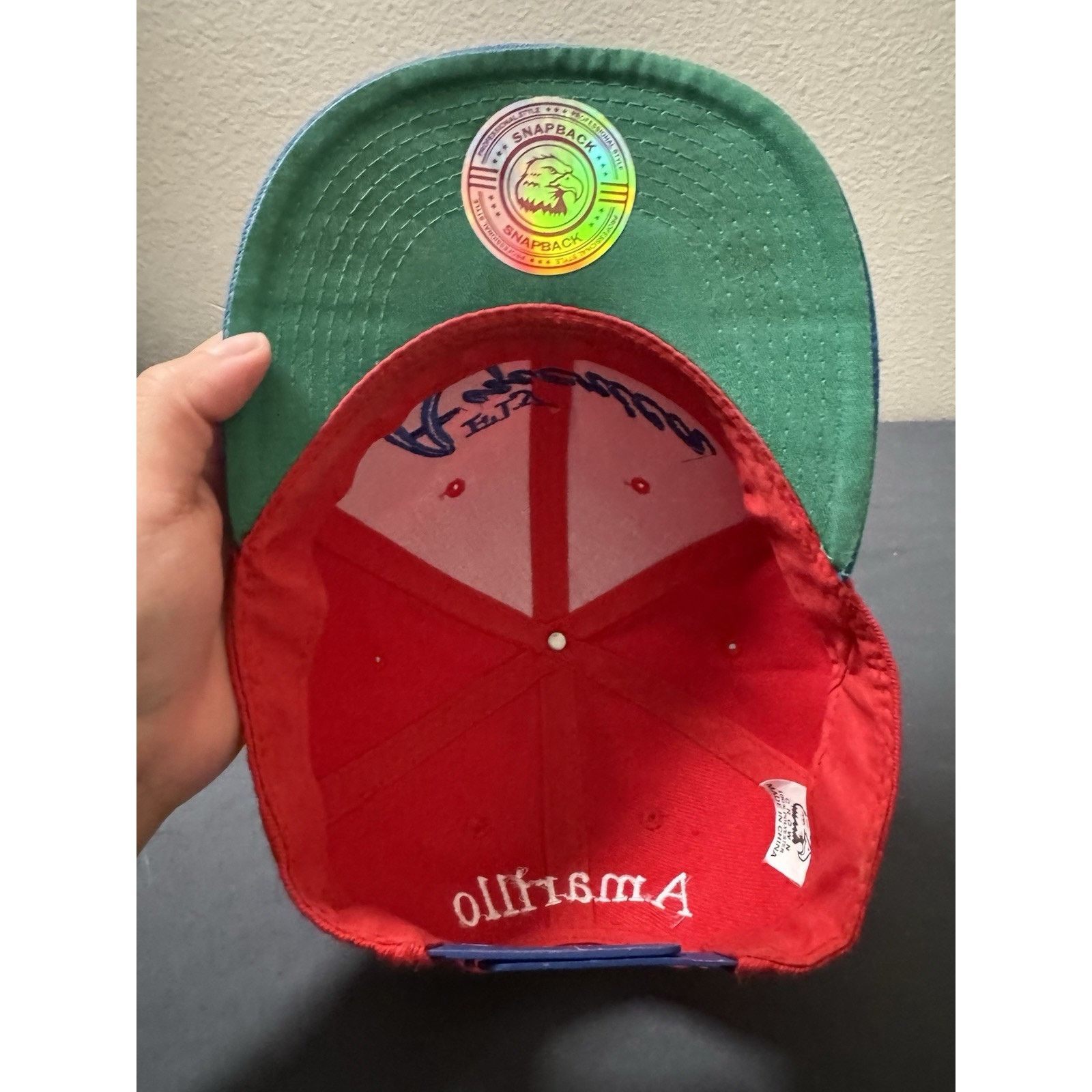 Other Vintage Fly America Amarillo Texas Snapback Hat Red Blue Size ONE SIZE - 5 Thumbnail