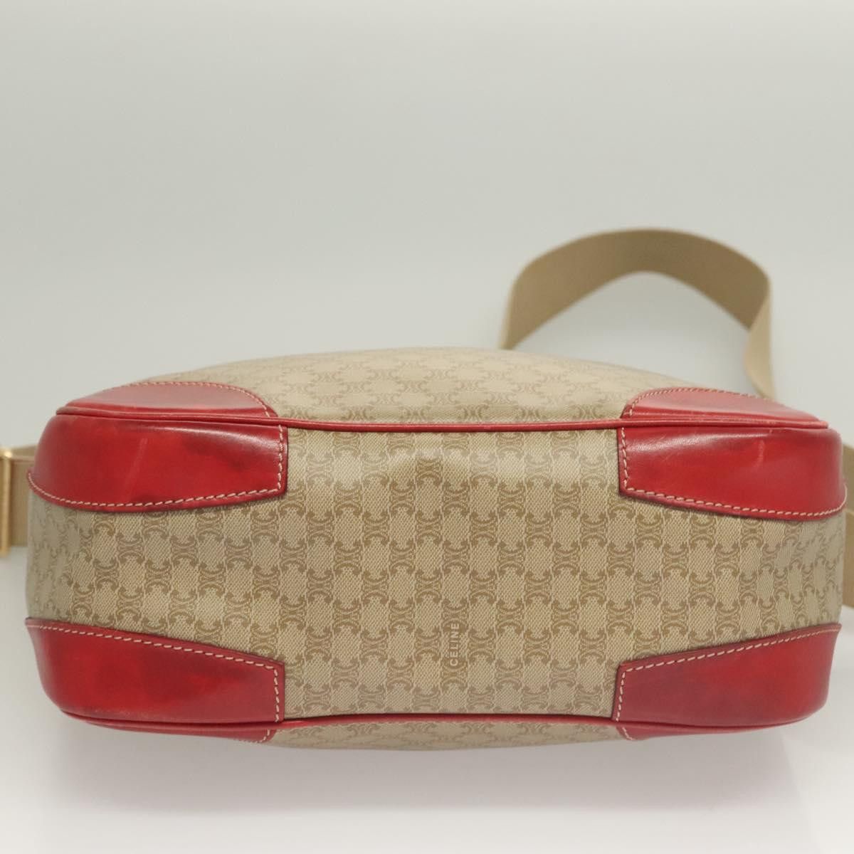 Celine CELINE Macadam Canvas Shoulder Bag Beige Gold Size ONE SIZE - 9 Thumbnail