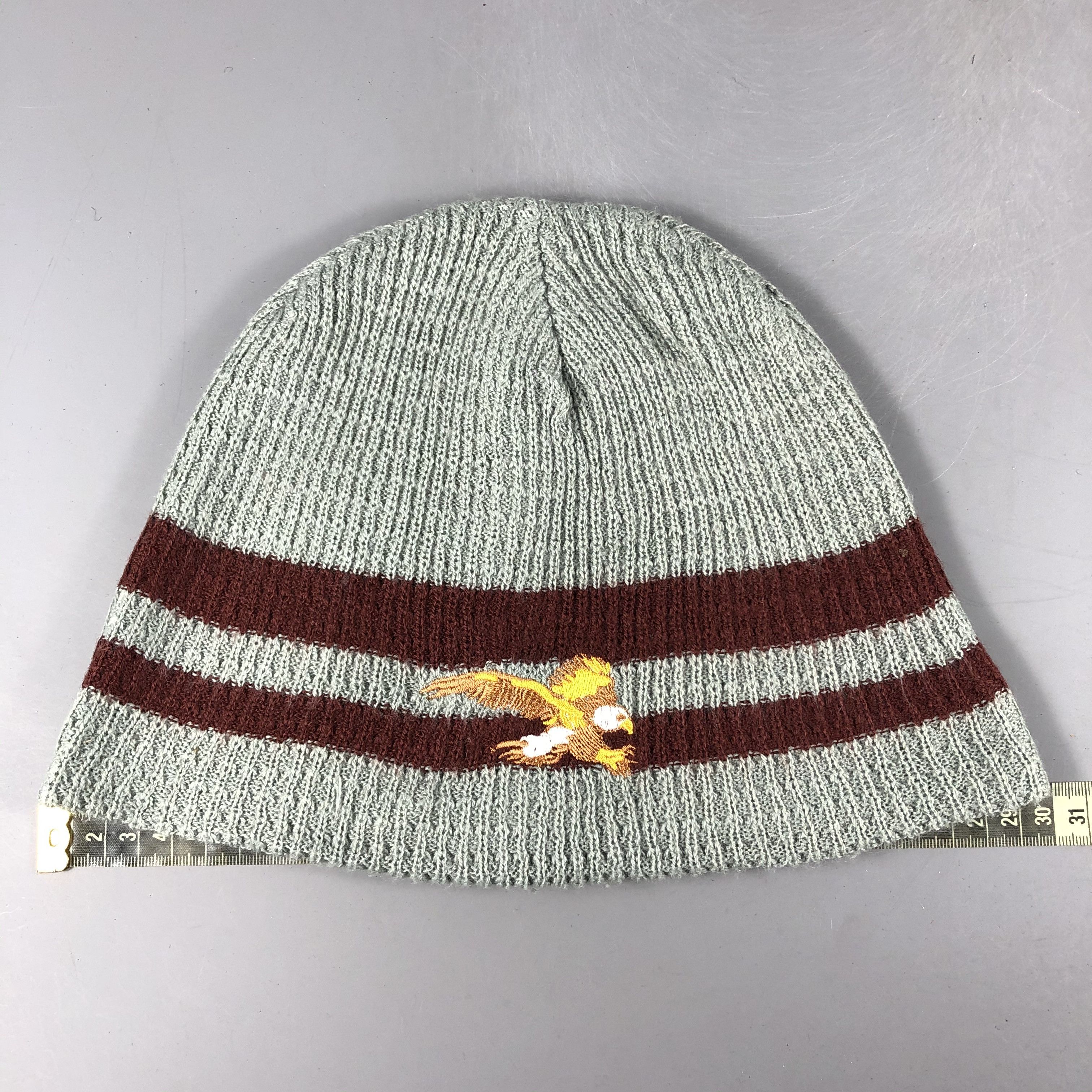 Vintage Unknown Eagle Emboidery Beanie Snow Hat Snow Cap -D1253 Size ONE SIZE - 3 Thumbnail