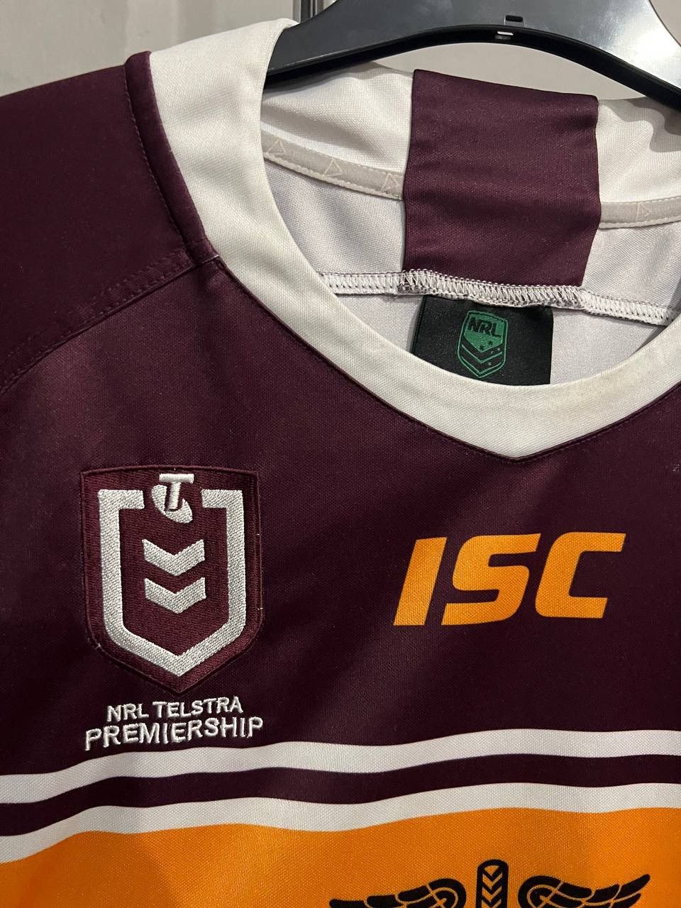 New Zealand Outback 2019 NRL BRONCOS BRISBANE RUGNY UNION SHIRT JERSEY ISC 2XL Size US XXL / EU 58 / 5 - 7 Thumbnail