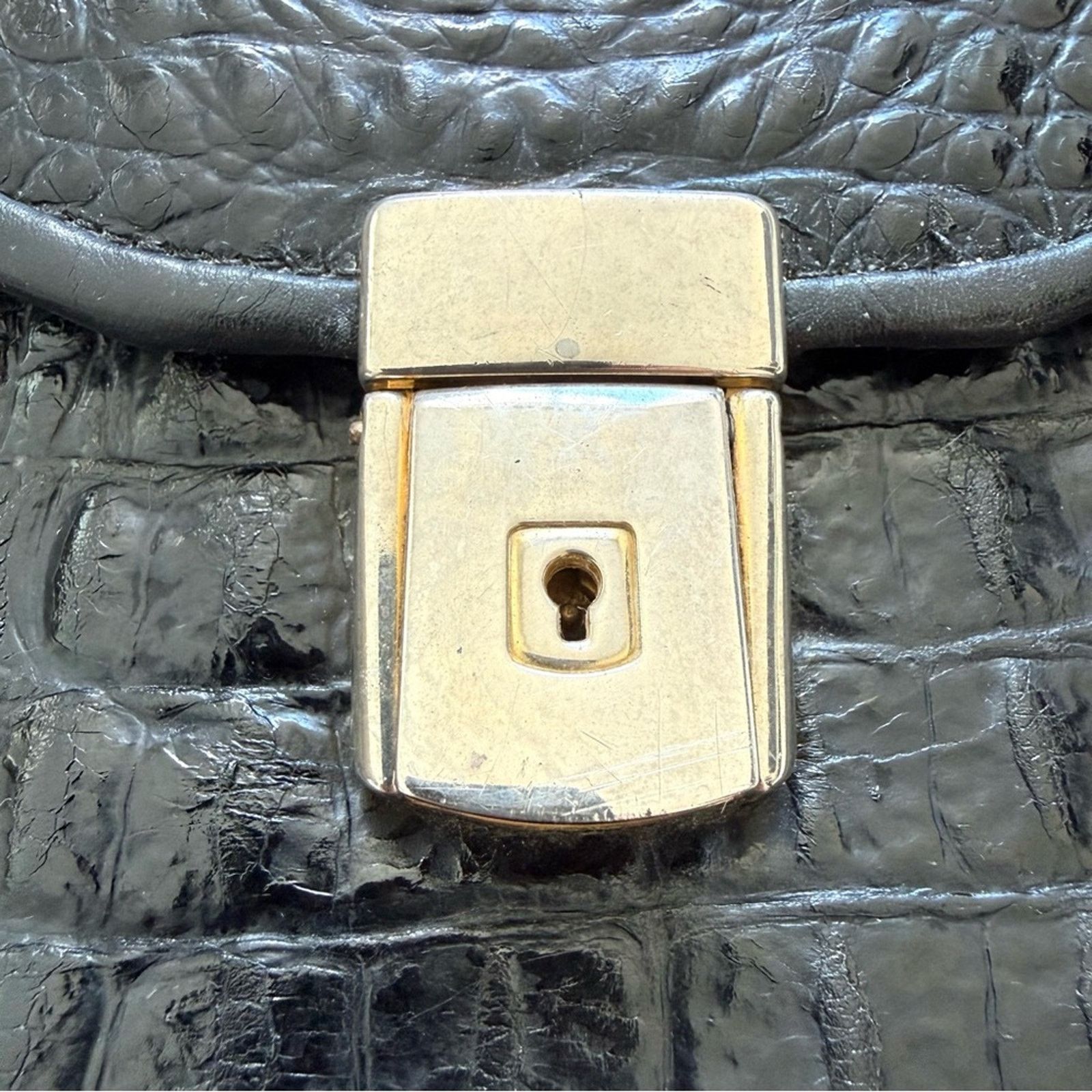 Other Vintage unisex black suitcase alligator skin Size ONE SIZE - 5 Thumbnail