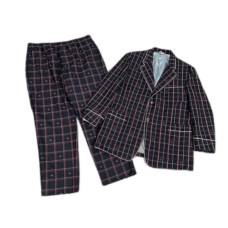 Gucci checkered bee suit set