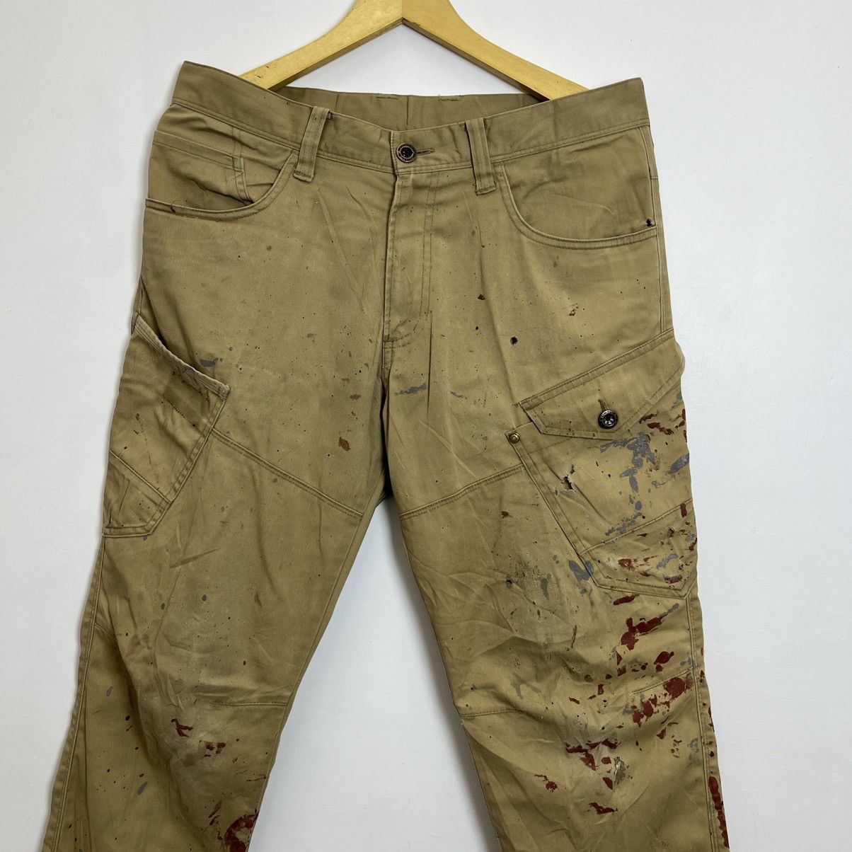 Japanese Brand Trashed Burtle Work Pants Distressed Japan Grunge Size US 31 - 3 Thumbnail