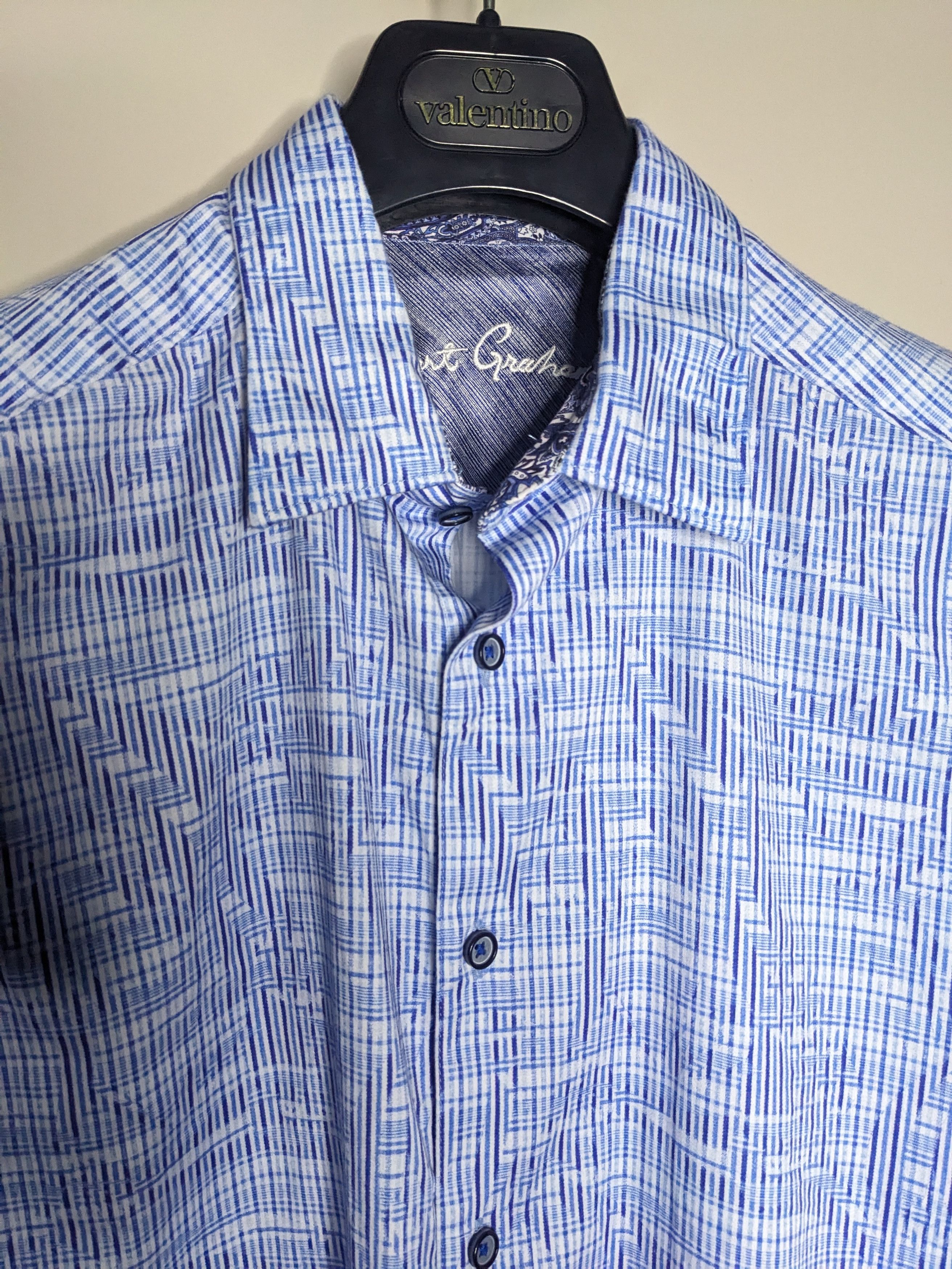 Robert Graham Robert Graham Shirt Medium Plaid Paisley Flip Cuff Button Up Size US M / EU 48-50 / 2 - 4 Thumbnail