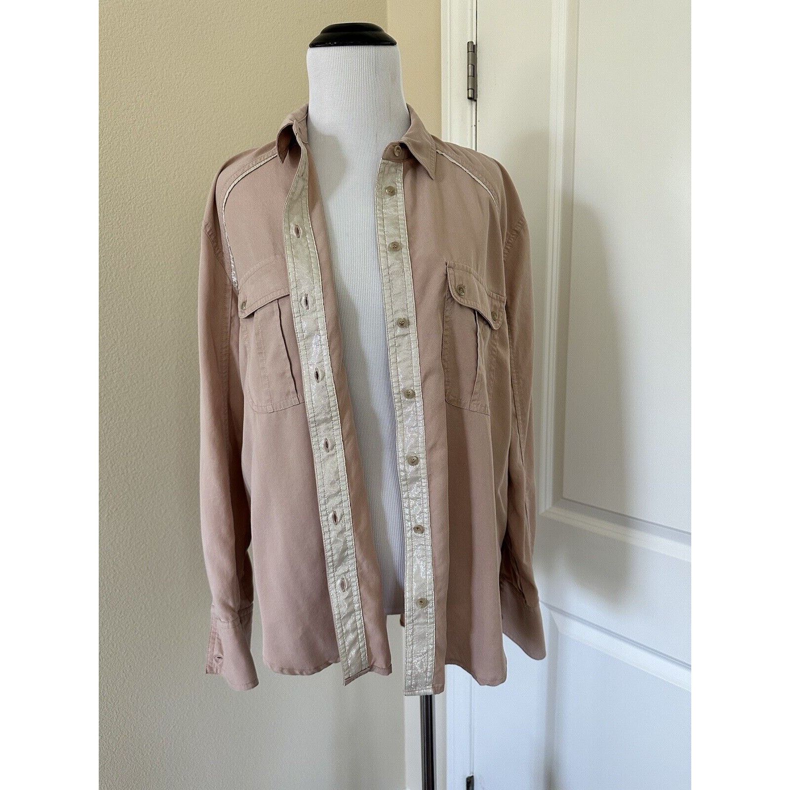 Free People Free People Off Campus Blush Pink Metallic Shirt Size S Size S / US 4 / IT 40 - 6 Thumbnail