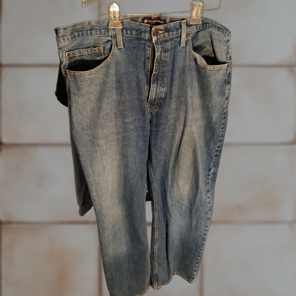 Ralph Lauren VINTAGE Ralph Lauren Polo Jeans Company Denim Jeans Size 38 X 32 Men Blue Denim Straight 38 32 Mens Size US M / EU 48-50 / 2 - 1 Thumbnail