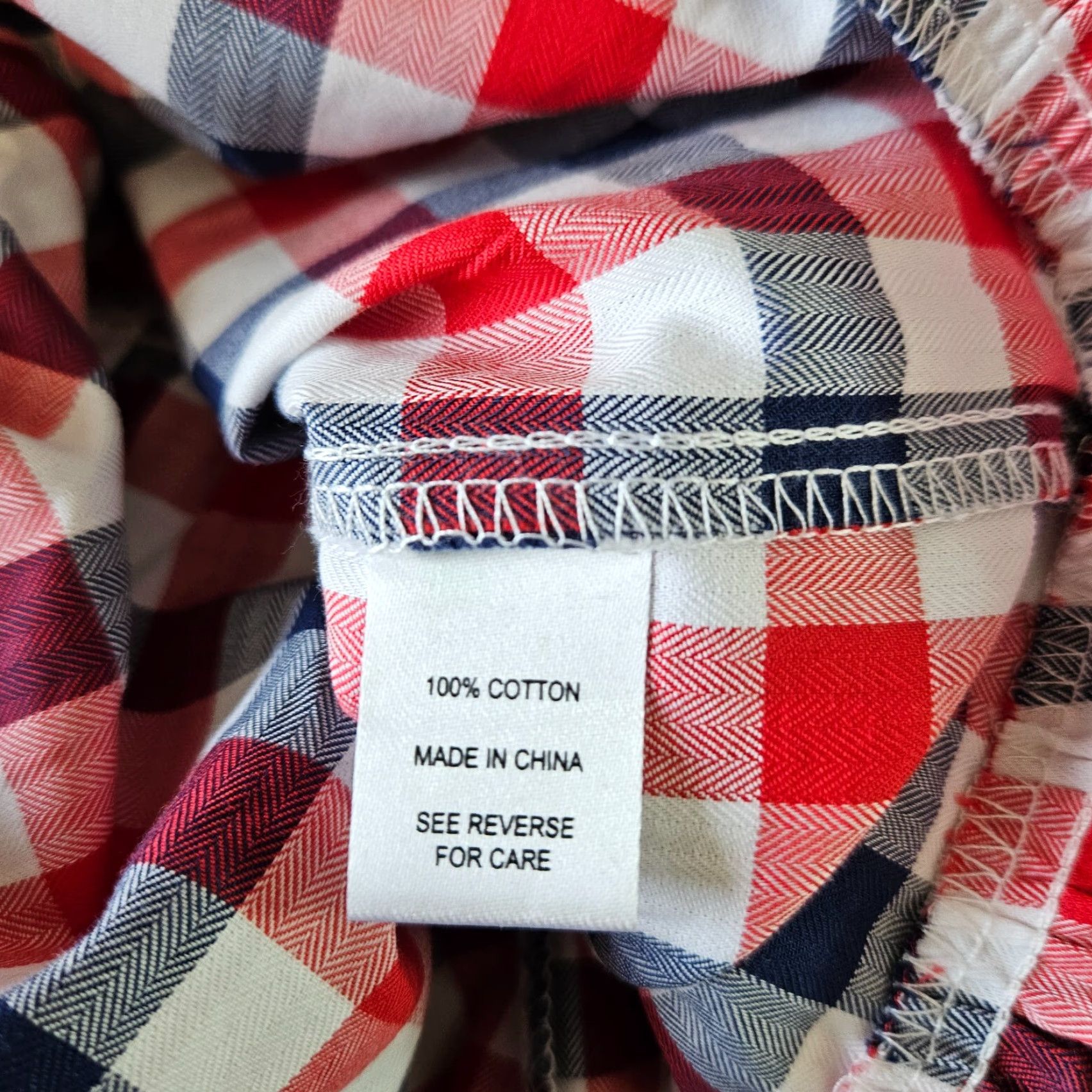Vintage Cactus+Pearl Womens Dress 2XL Checkered Sleeveless Cotton Midi A-Line Red Blue Size XXL / US 16-18 / IT 52-54 - 4 Thumbnail