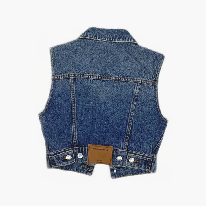Alexander Wang Alexander Wang Blue Denim Sleeveless Vest - Size S / US 4 / IT 40 - 3 Thumbnail