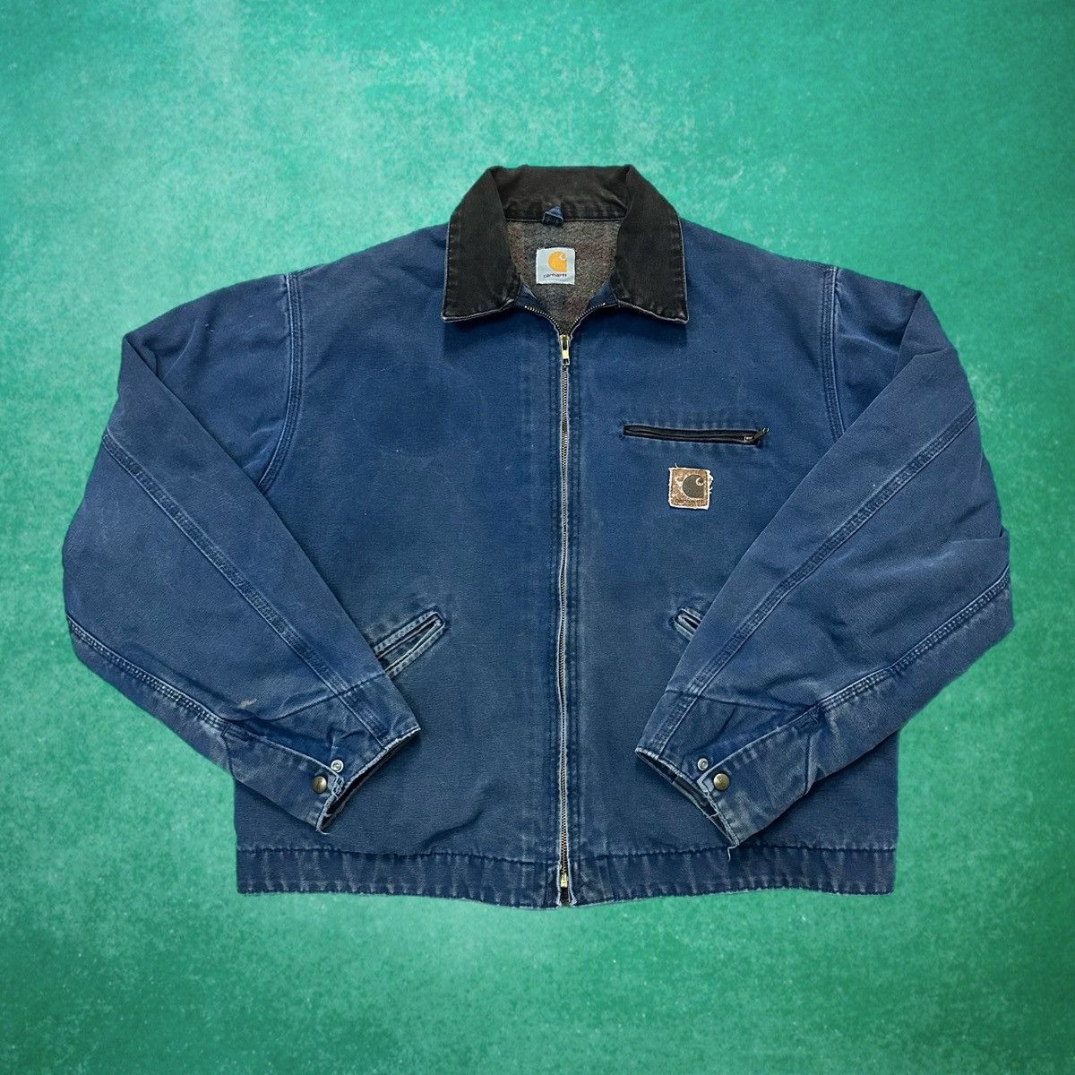 Carhartt Vintage Blanket Lined Carhartt Detroit Jacket J65BLU Size US XL / EU 56 / 4 - 1 Thumbnail