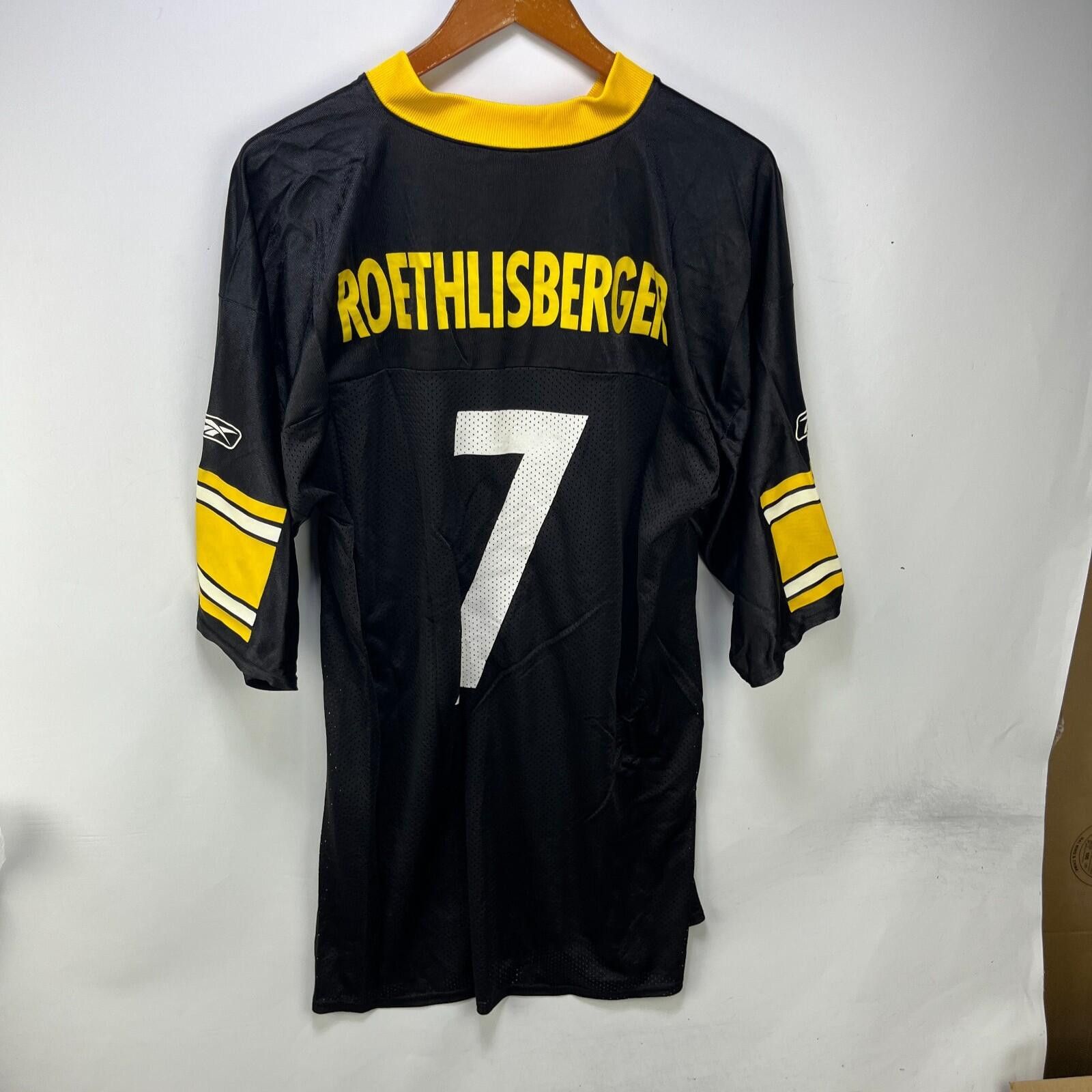 Reebok Vintage Pittsburgh Steelers Ben Roethlisberger Jersey Large Size ONE SIZE - 5 Thumbnail