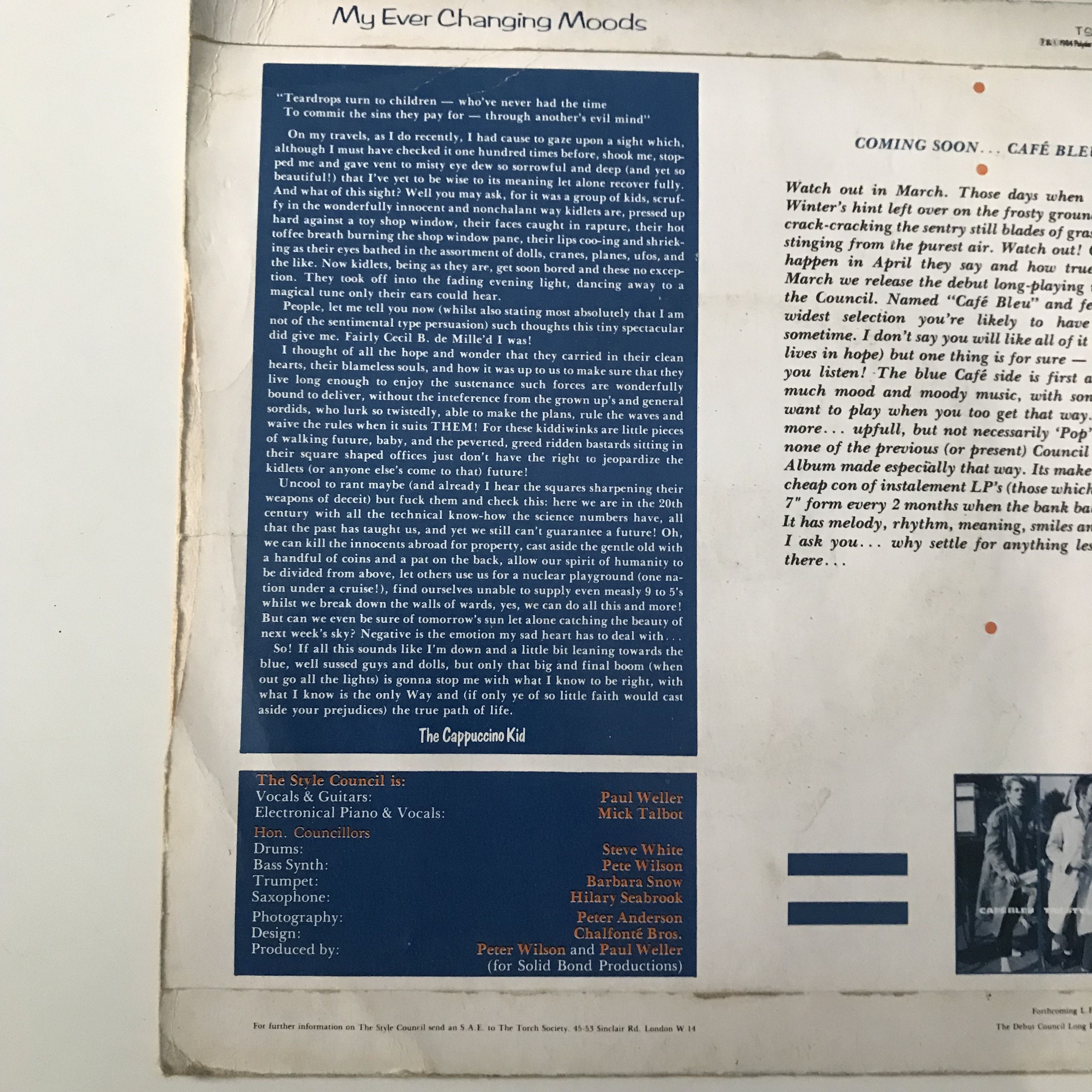 Vintage The Style Council ‎- My Ever Changing Moods 7" Vinyl Single Size ONE SIZE - 3 Thumbnail