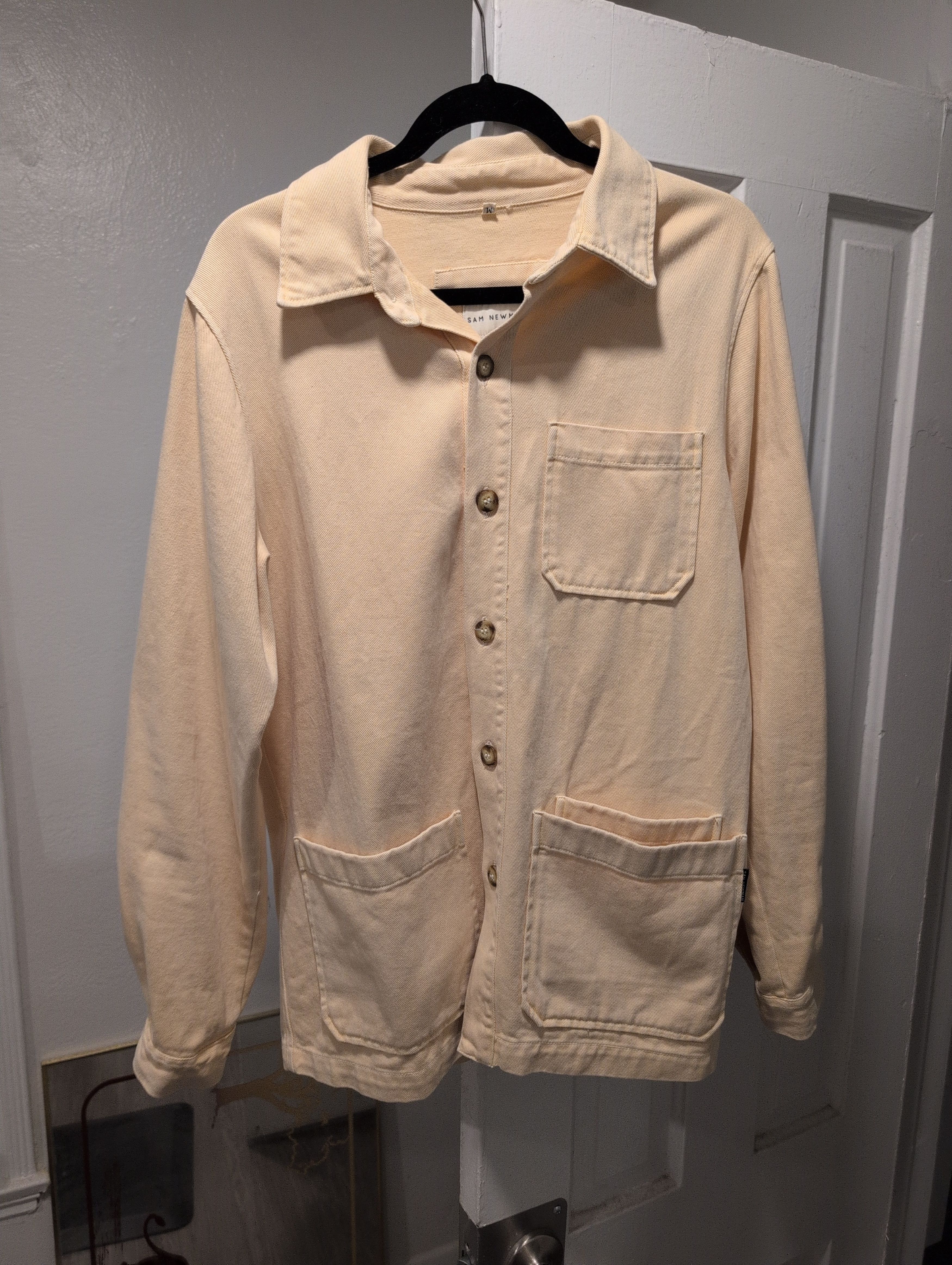 Other Sam Newman Men's Beige/Cream Work Jacket Coat Size M Size US M / EU 48-50 / 2 - 2 Thumbnail