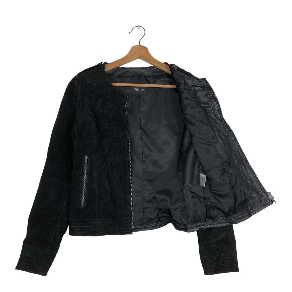 Japanese Brand 📌Vintage Cropped Leather Jacket Rule Issey Miyake Size US L / EU 52-54 / 3 - 12 Thumbnail