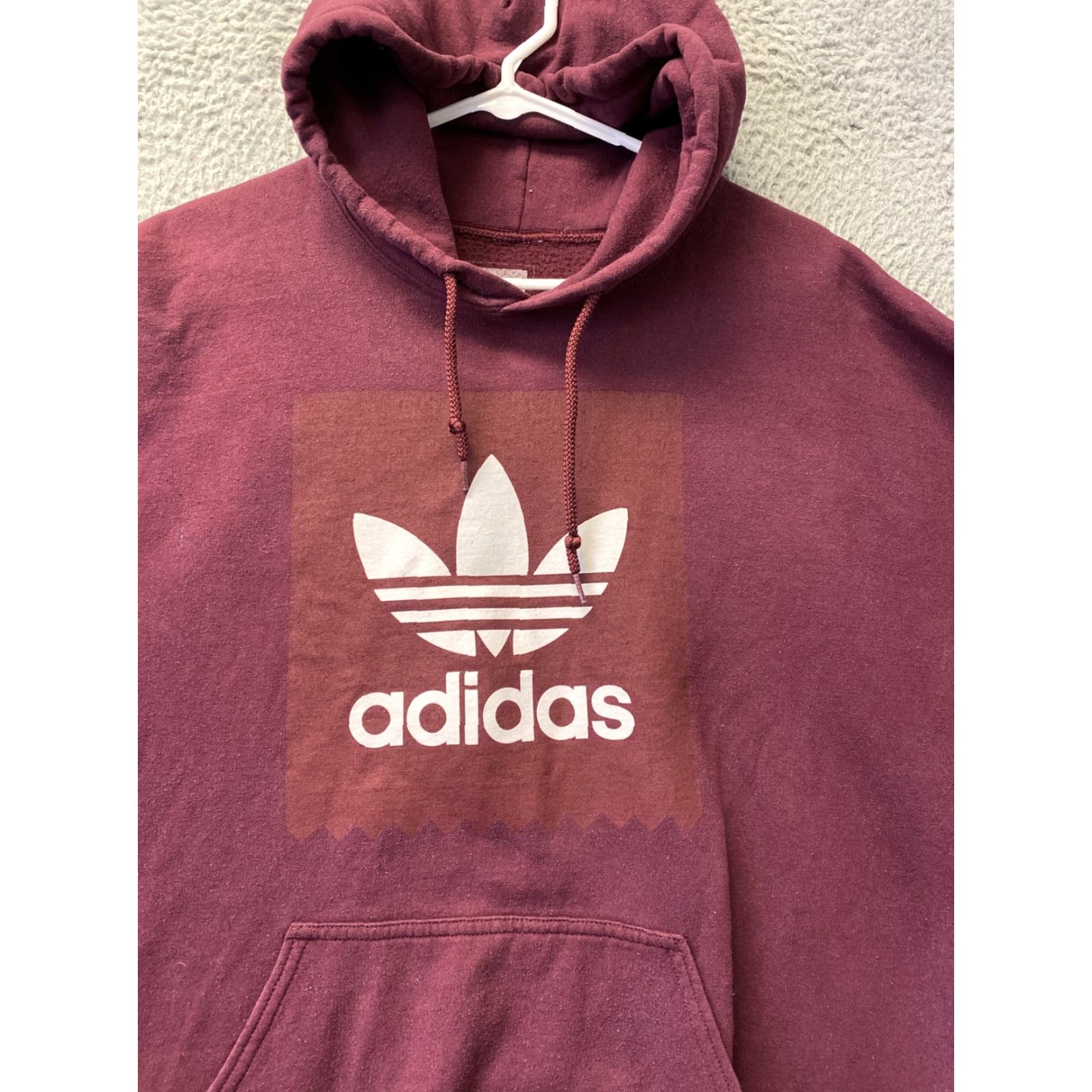 Adidas ADIDAS Sweater Shirt Mens Large Red Outdoors Trefoil Logo Hoodie Sweatshirt /110-2 Size US L / EU 52-54 / 3 - 2 Thumbnail
