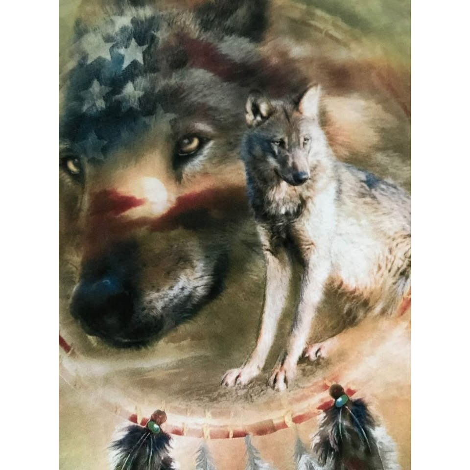 The Mountain NWOT THE MOUNTAIN- WOLF T-shirt XL Women , Tie Dye Style Size XL / US 12-14 / IT 48-50 - 2 Thumbnail