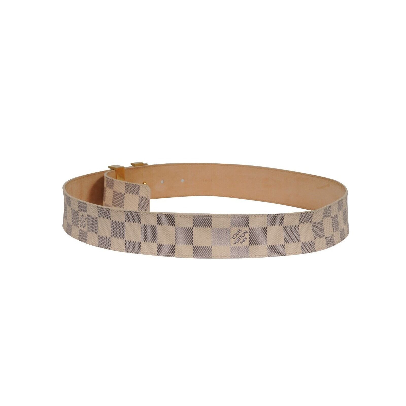 Louis Vuitton Damier Azur Initials Belt 40MM 90 36 Cream Size 36 - 5 Thumbnail