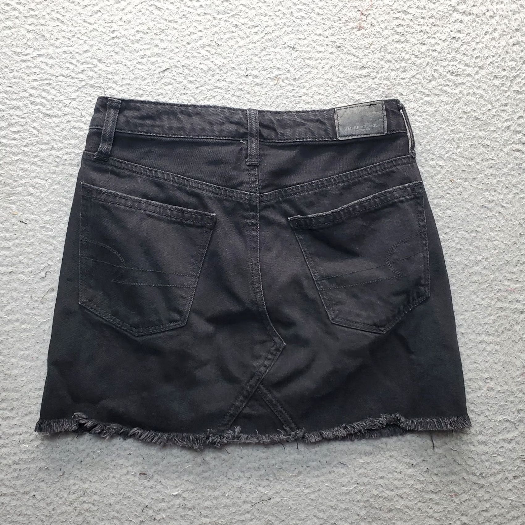 American Eagle Outfitters VINTAGE American Eagle Outfitters A-Line Skirt Womens 00 Black Denim Button Fly Short Skirt Womens Size 00 Black Denim Button Fly Size 24" / US 00 / IT 34 - 2 Thumbnail