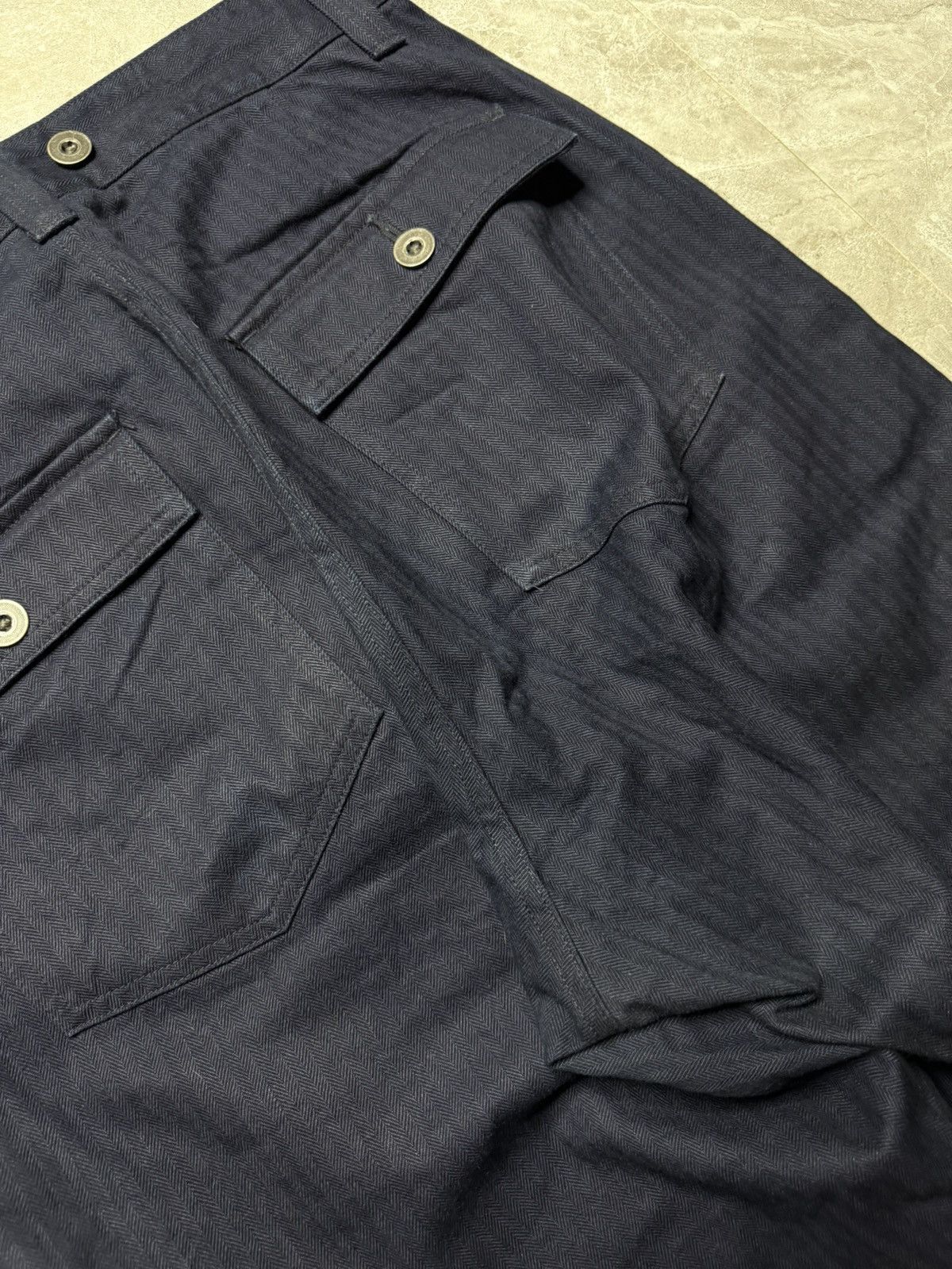 Nigel Cabourn Nigel Cabourn Indigo Dyed Fatigue Trousers Size US 32 / EU 48 - 7 Thumbnail