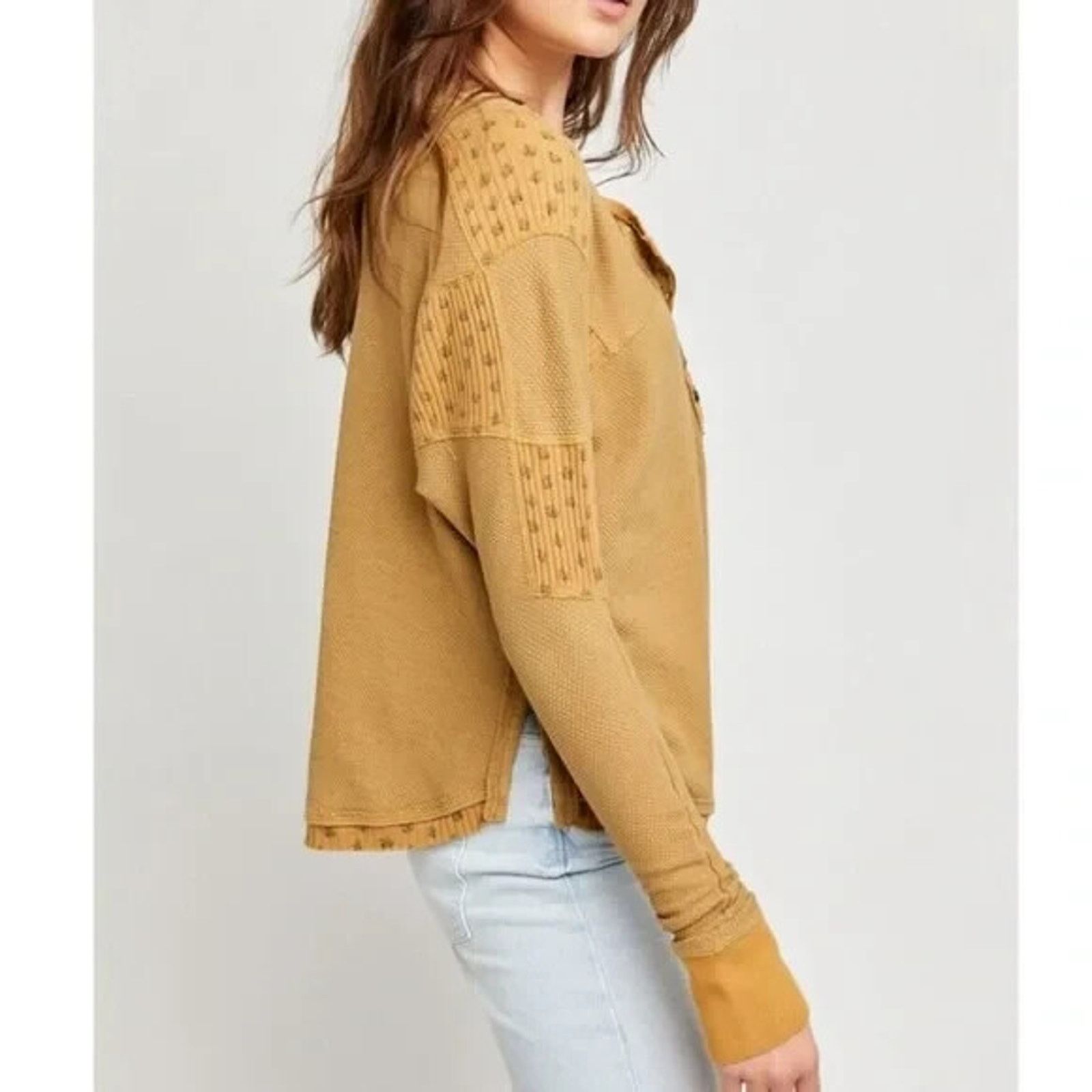 Free People Free People Heart to Heart Henley green women Top M A003004 Size M / US 6-8 / IT 42-44 - 2 Thumbnail