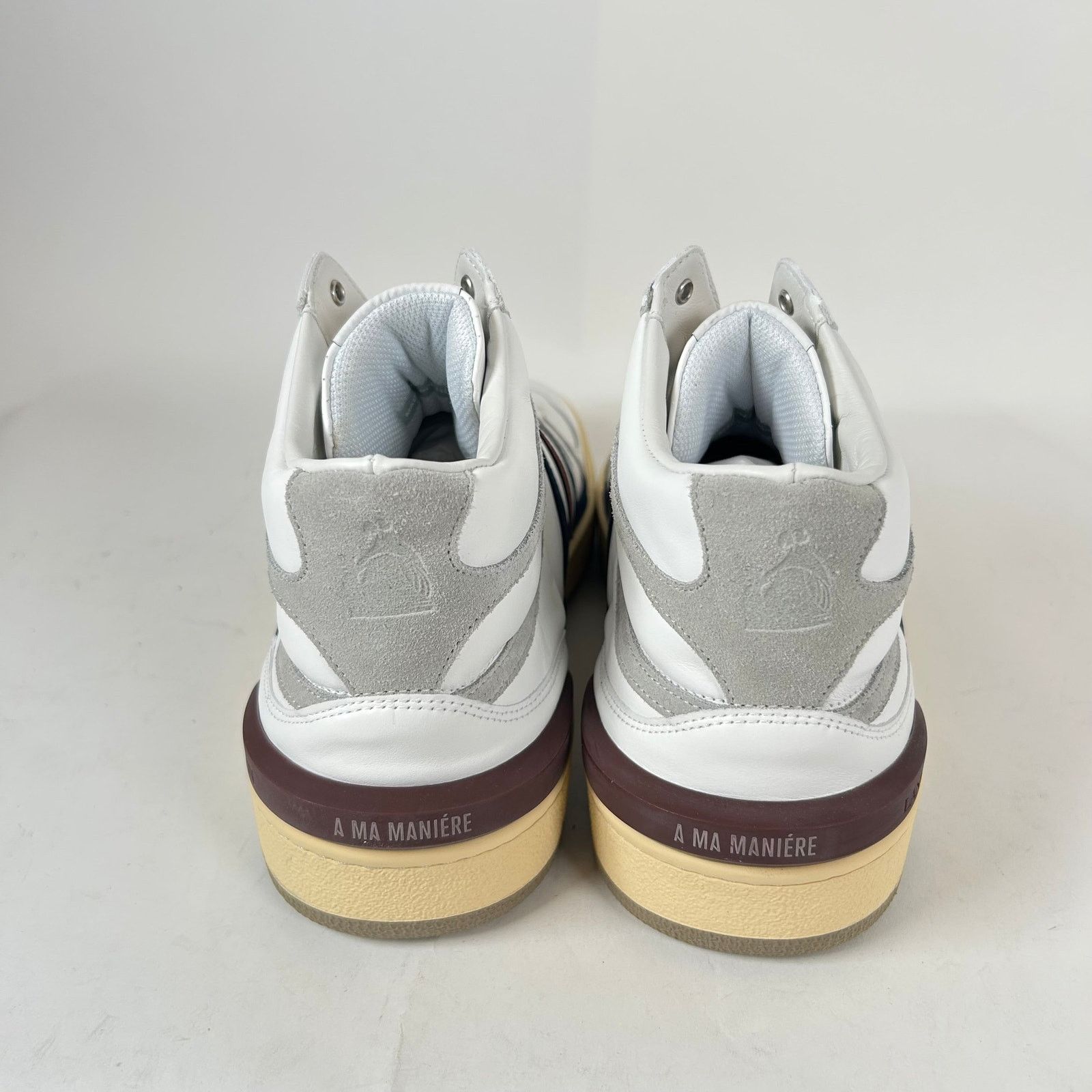 A Ma Maniere × Lanvin Lanvin x A Ma Maniere White/Maroon Clay High-Top Sneaker Size US 11 / EU 44 - 3 Thumbnail
