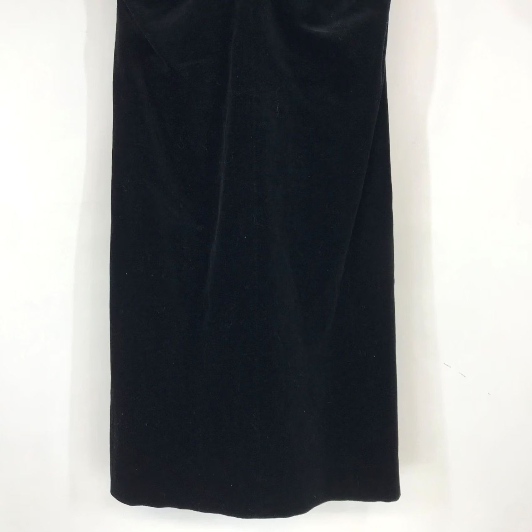 Theory THEORY WOMEN'S DRESS - BLACK VELOUR STRAPLESS 4, SHORT, COTTON BLEND, PRE-OWNED GOOD Size S / US 4 / IT 40 - 3 Thumbnail