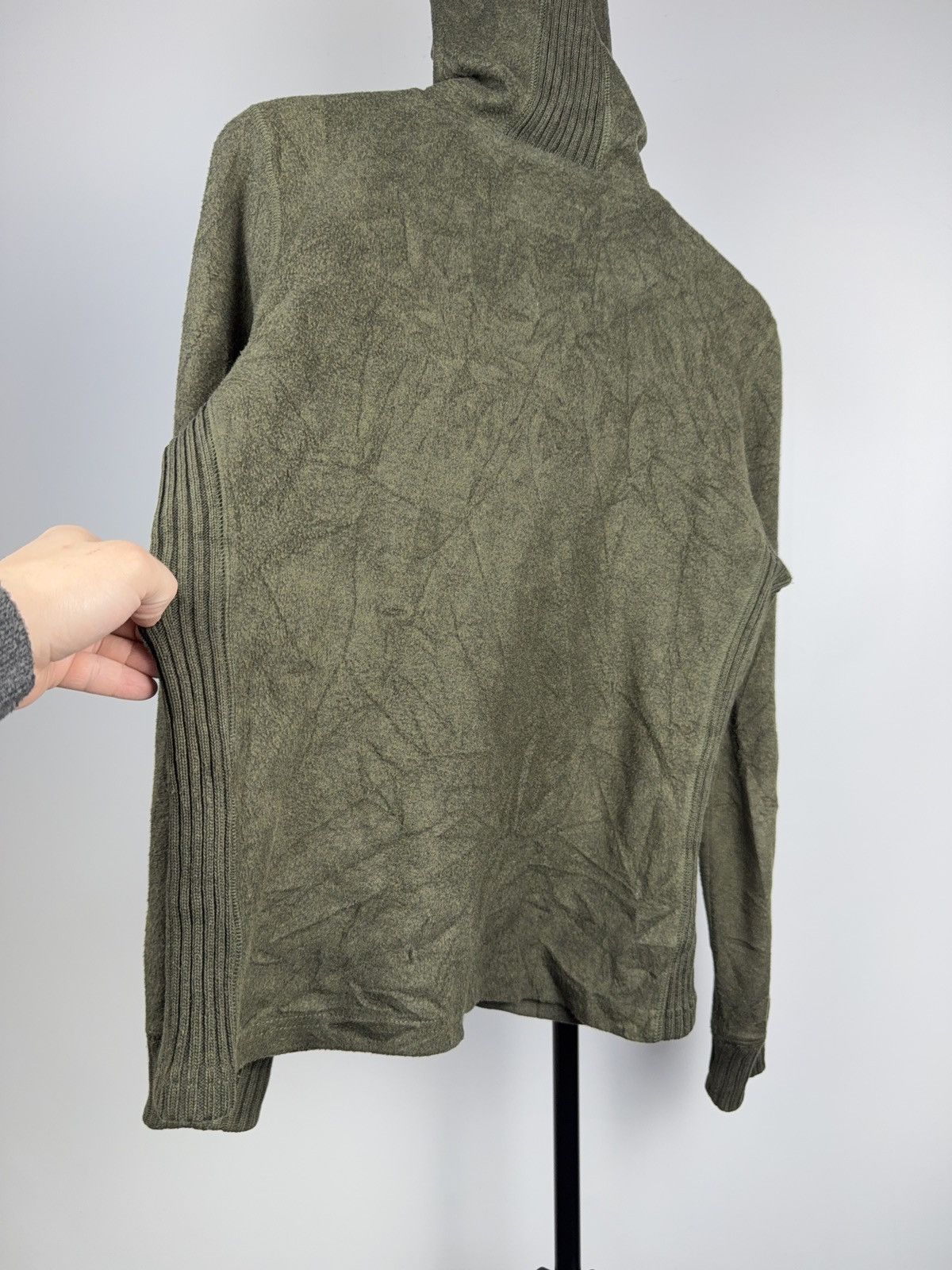 Conte of Florence 00s Conte of Florence Olive Fleece / Knit Zip Hoodie Italian Size M / US 6-8 / IT 42-44 - 12 Thumbnail