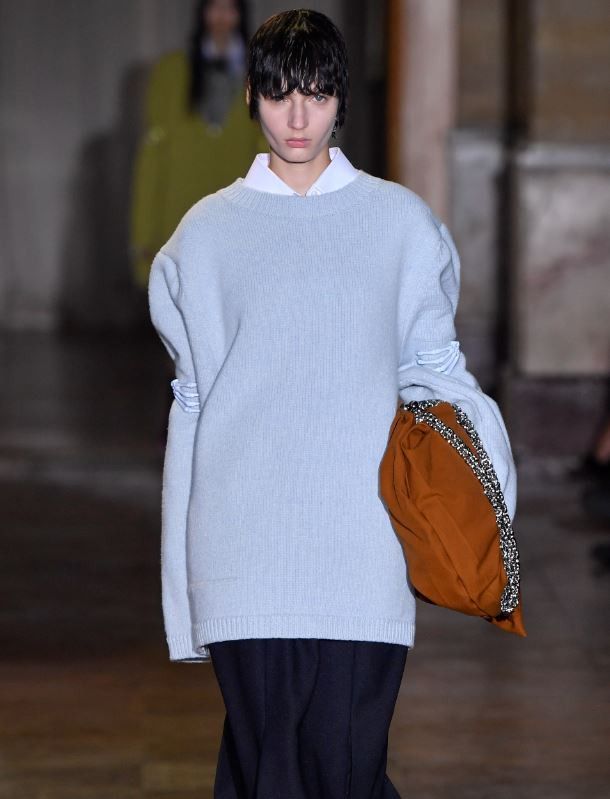 Raf Simons BNWT Raf Simons baby blue oversize faulty stitch sweater Size US S / EU 44-46 / 1 - 1 Thumbnail