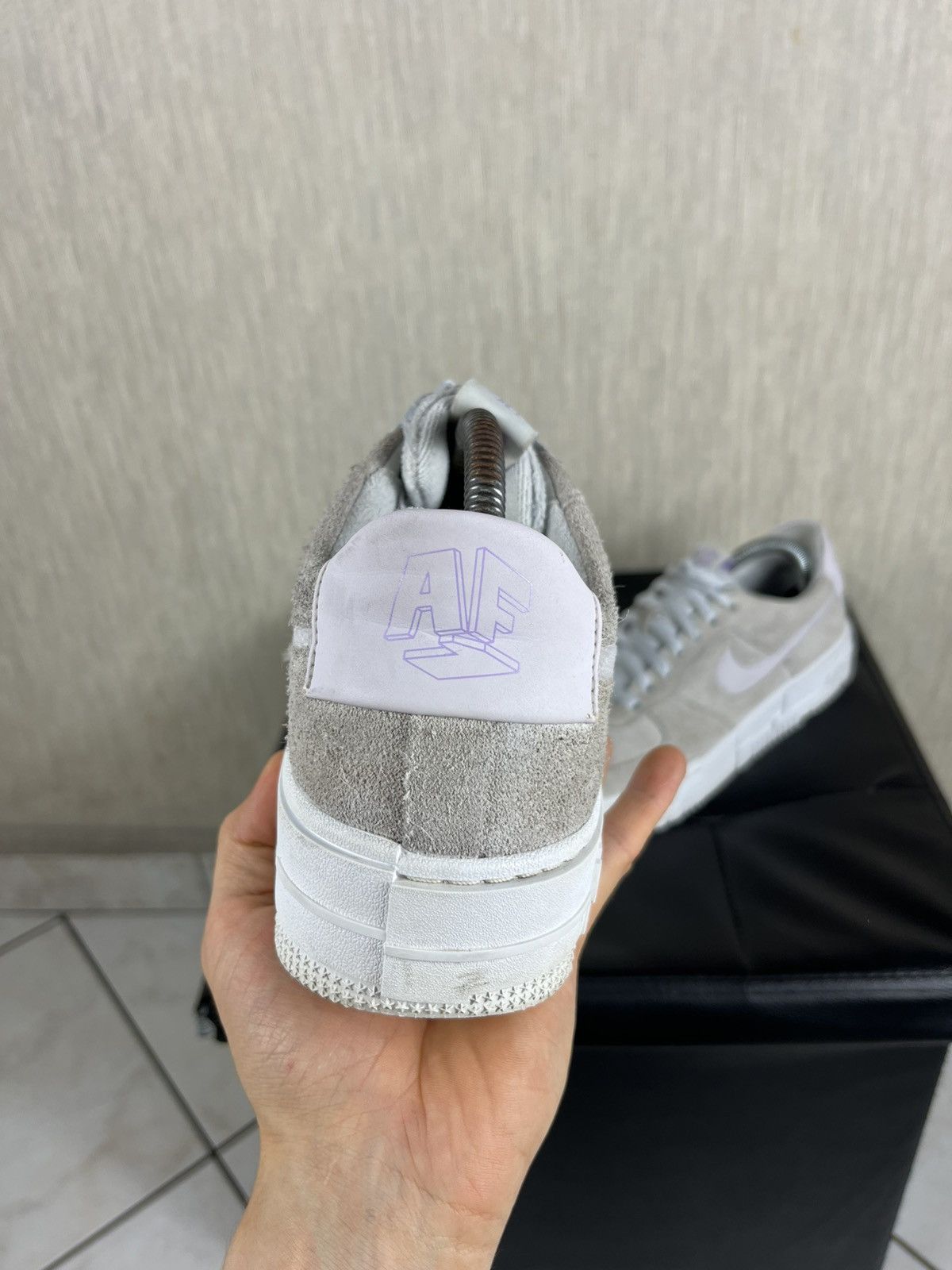 Nike Nike Air Force 1 one pixel suede velvet sneakers shoes lilac Size US 8.5 / EU 41-42 - 9 Thumbnail