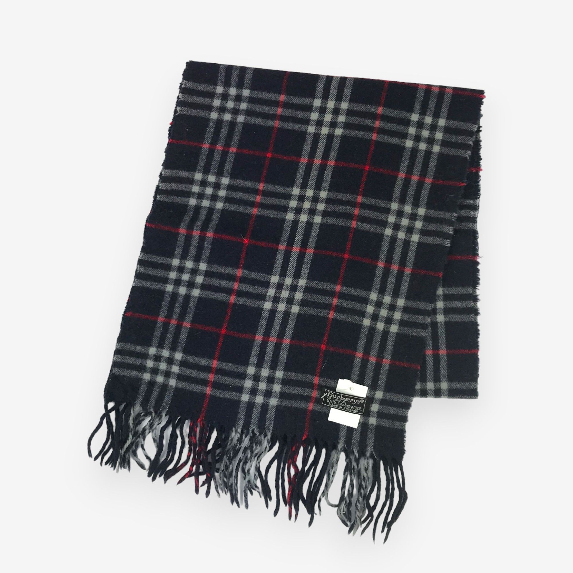 Burberry × Vintage Vintage Burberry Scarf Muffler Wool Cashmere Scarves Size ONE SIZE - 2 Thumbnail