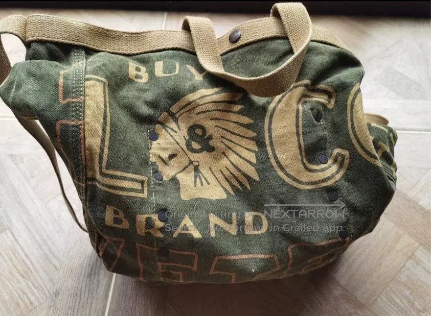 RRL Ralph Lauren rare vintage military tote bag. Size ONE SIZE - 6 Thumbnail
