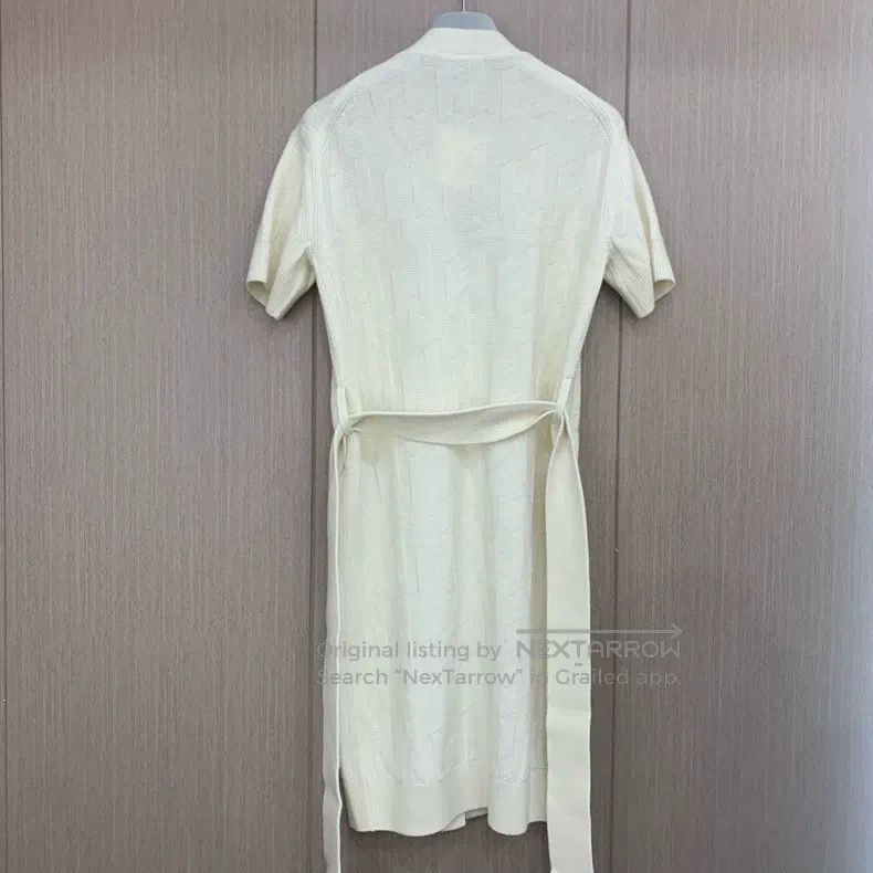 Hermes Hermes White logo printed single-breasted dress Size XXS / US 00 / IT 34 - 2 Thumbnail