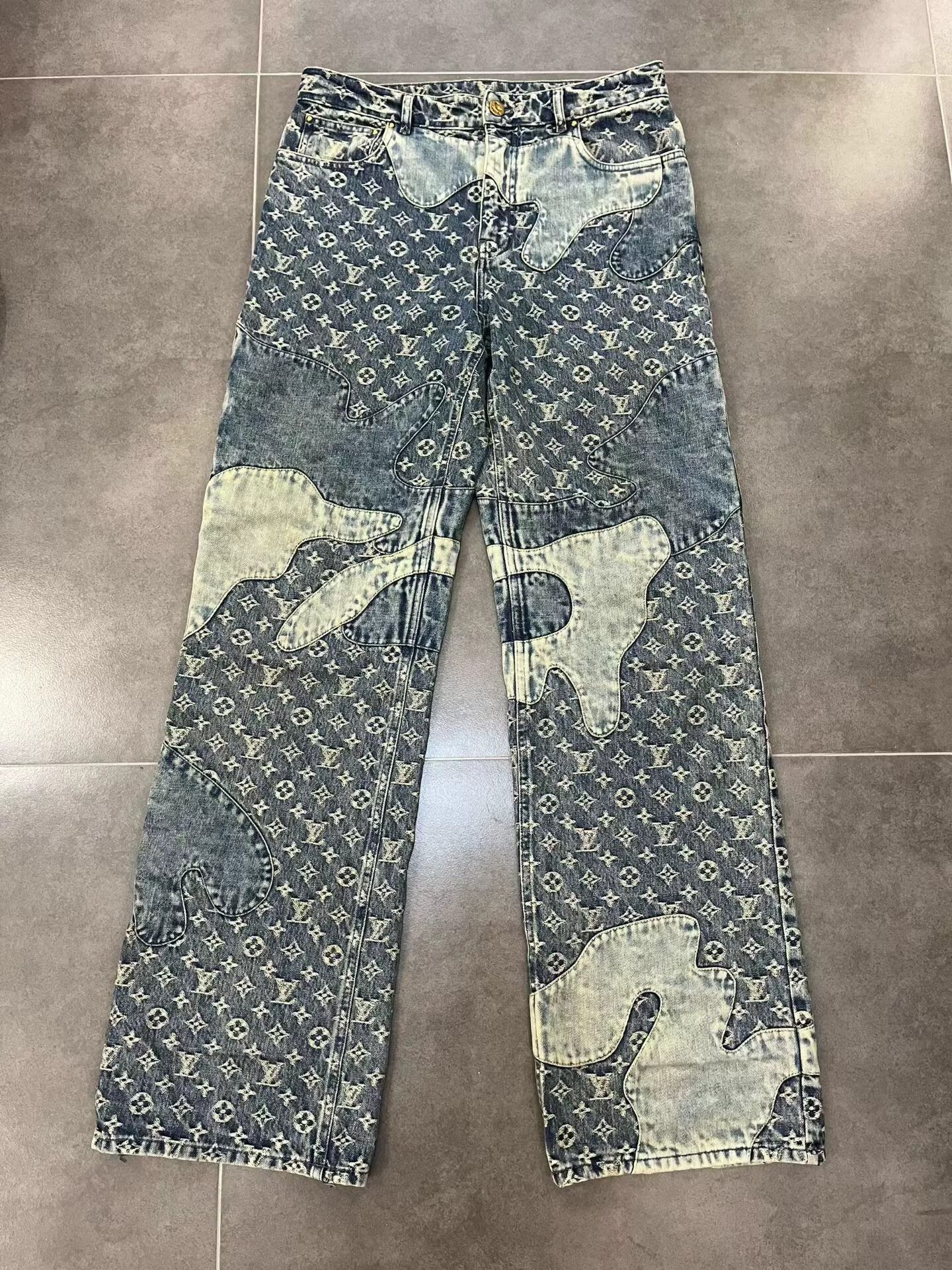 Louis Vuitton louis vuitton x nigo patterned denim pants Size US 29 - 1 Thumbnail