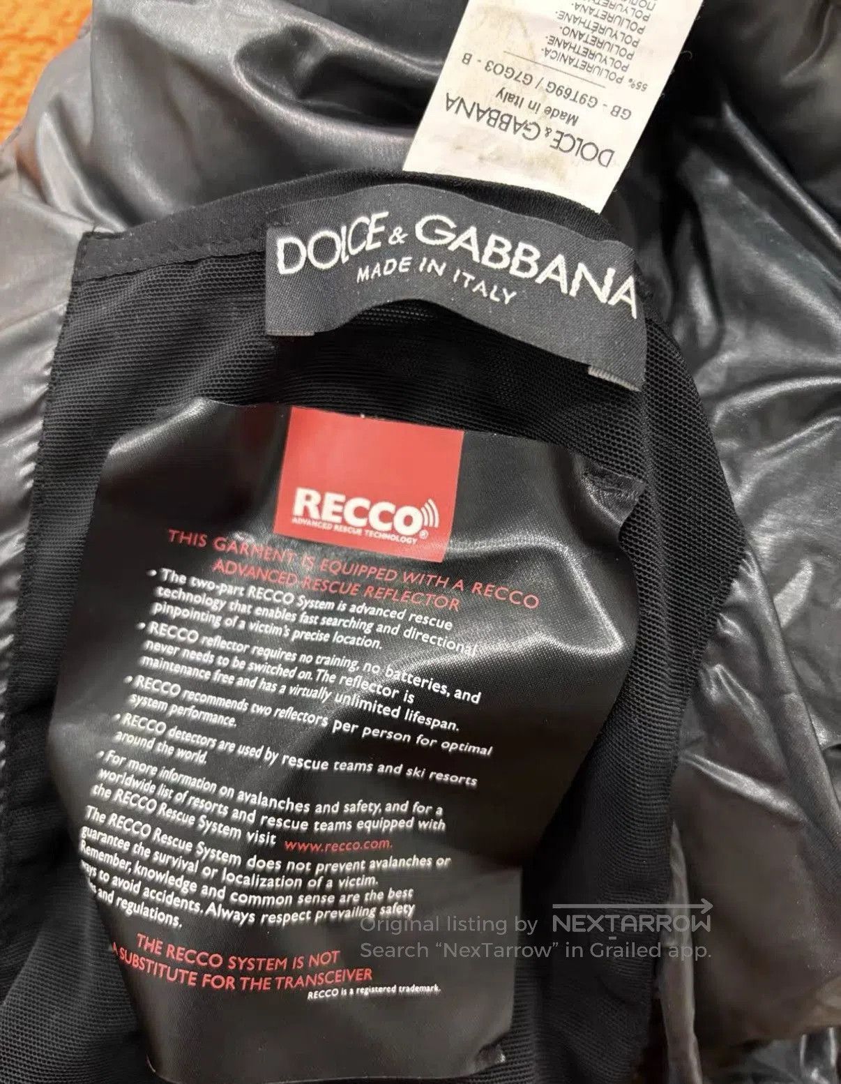 Dolce & Gabbana Orange Puffer Jacket Size S. Size US S / EU 44-46 / 1 - 4 Thumbnail