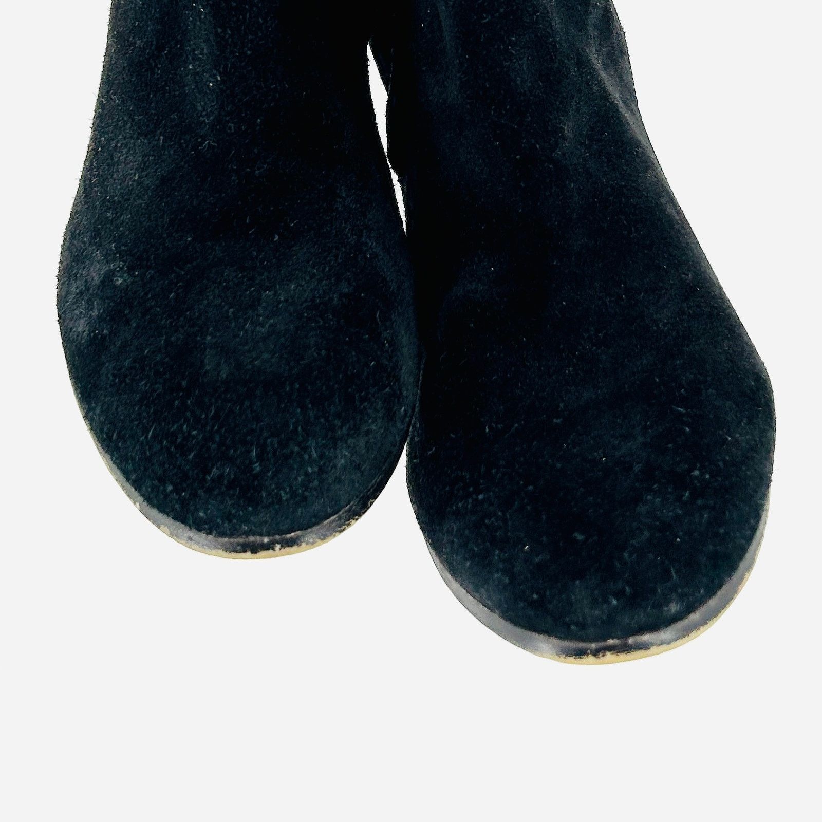 Sam Edelman Black Suede Buckle Detail Sexy Over-The-Knee Boots Size US 9.5 / IT 39.5 - 3 Thumbnail