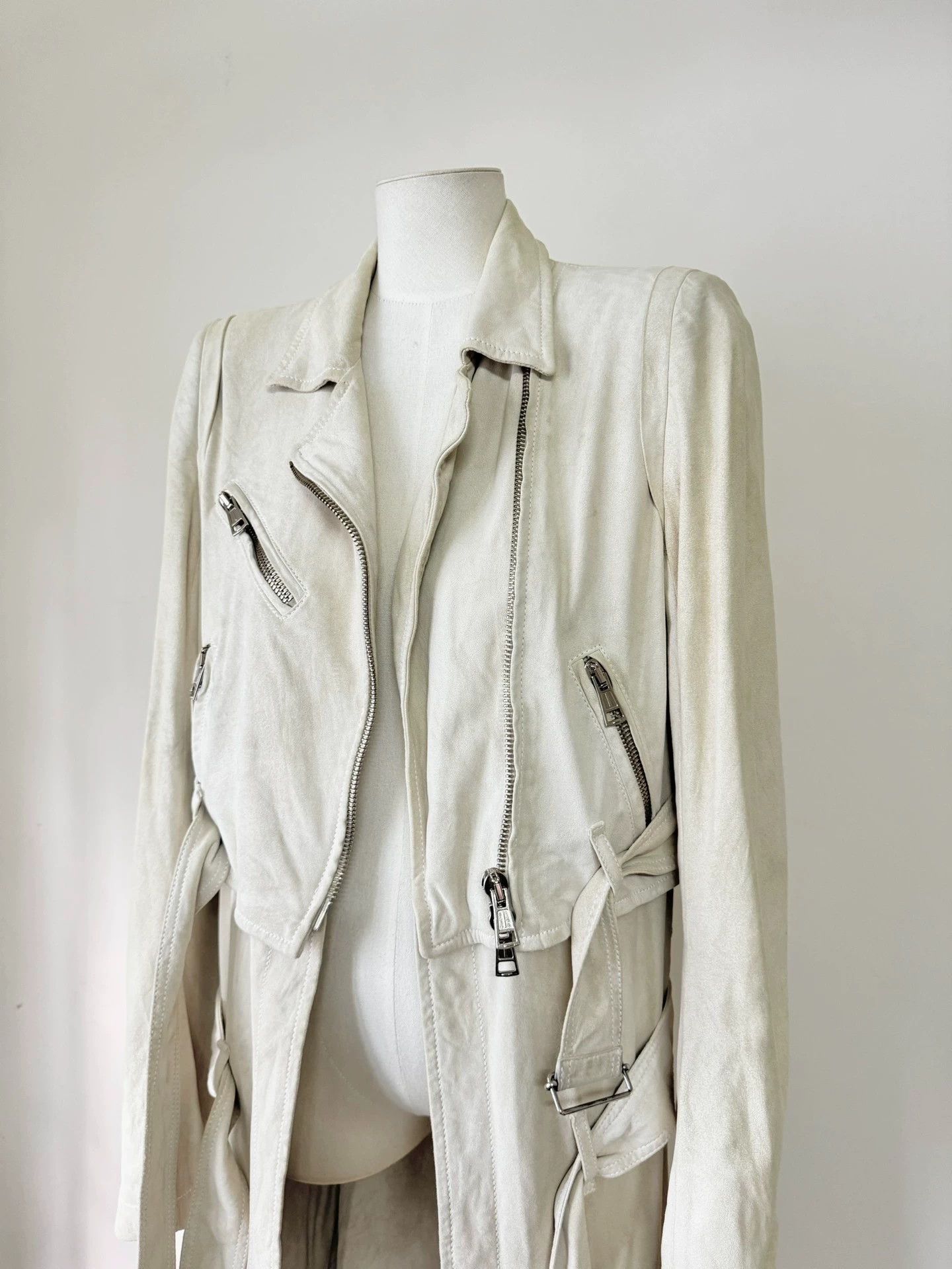 Ann Demeulemeester AnnDemeulemeester 04SS Runway Long Sheepskin Coat 40 White Size S / US 4 / IT 40 - 3 Thumbnail
