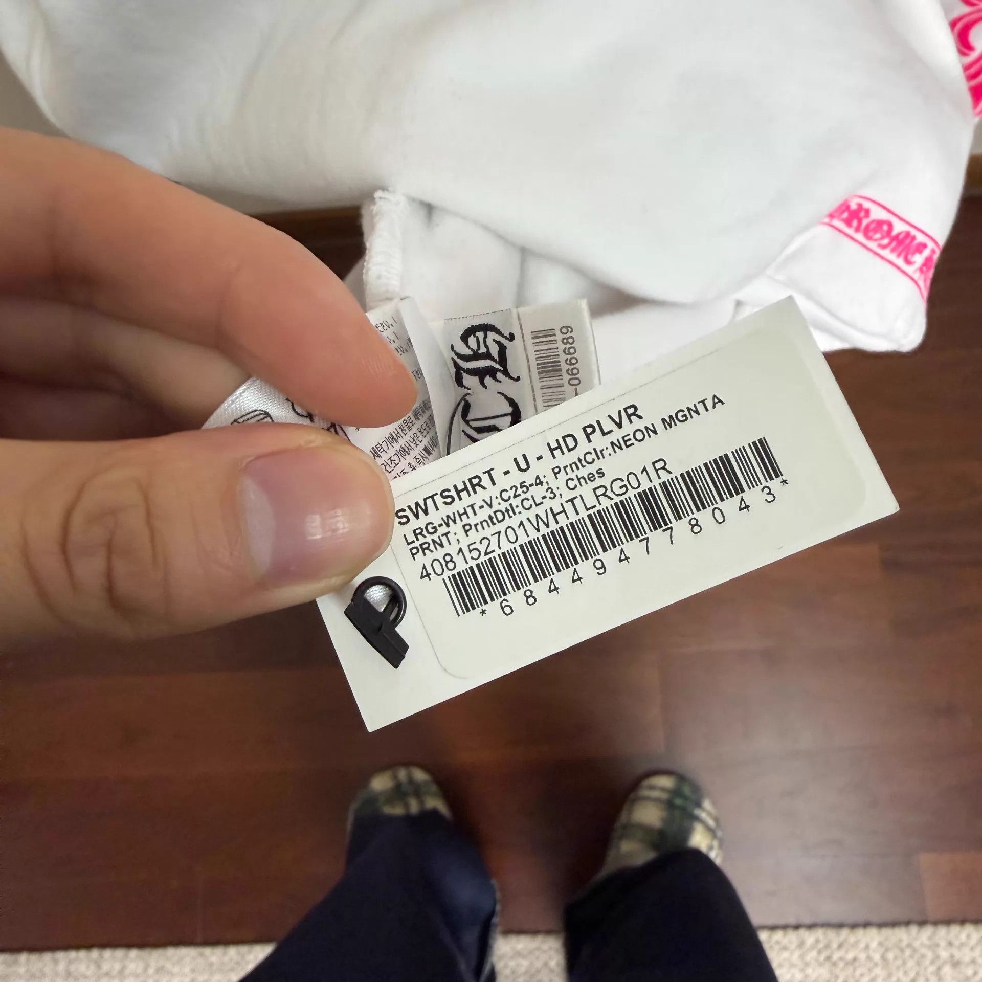 Chrome Hearts Chrome Hearts Horseshoe White & Pink Hoodie XL Size L / US 10 / IT 46 - 7 Thumbnail