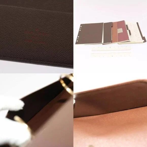 Louis Vuitton LOUIS VUITTON Damier Ebene Agenda GM Day Planner Cover Size ONE SIZE - 5 Thumbnail