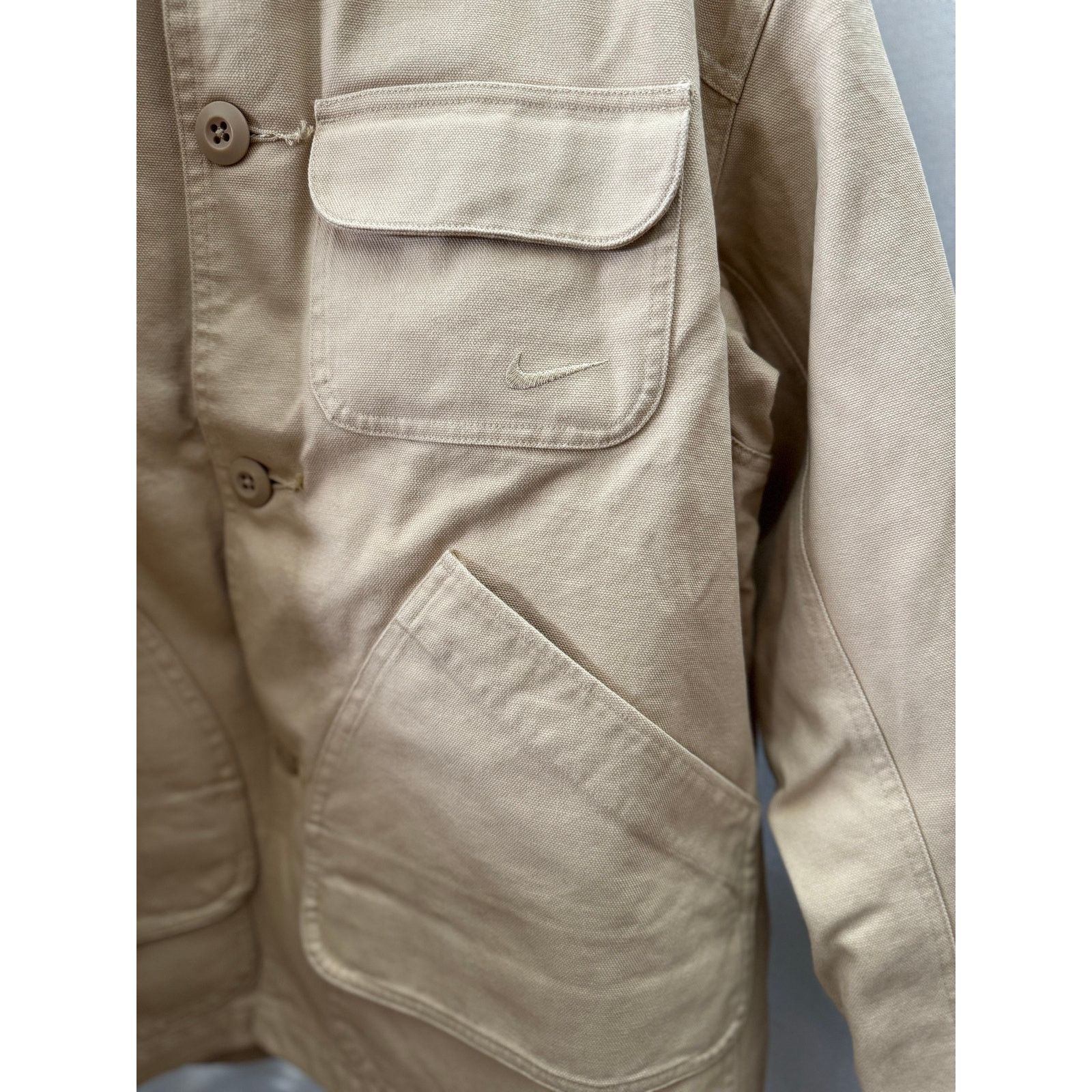 Nike Life Flannel Lined Stretch Cotton Blend Canvas Barn Coat med Size US M / EU 48-50 / 2 - 4 Thumbnail