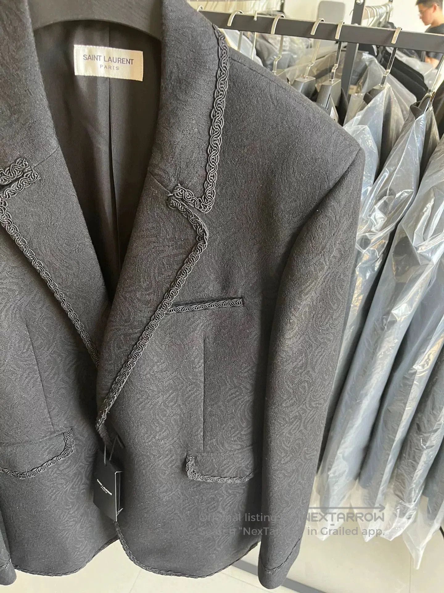 Saint Laurent Paris Saint Laurent Black Floral Chain Trim Suit. Size US M / EU 48-50 / 2 - 3 Thumbnail