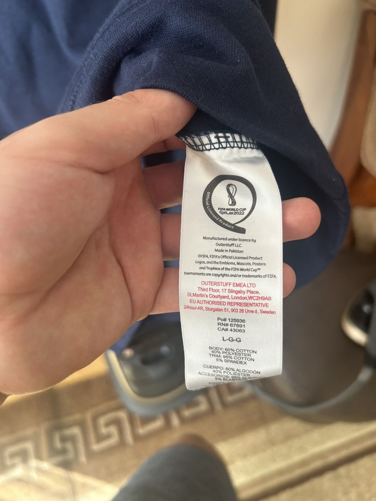Other Official England Hoodie FIFA World Cup Qatar 2022 Navy New Size US L / EU 52-54 / 3 - 4 Thumbnail