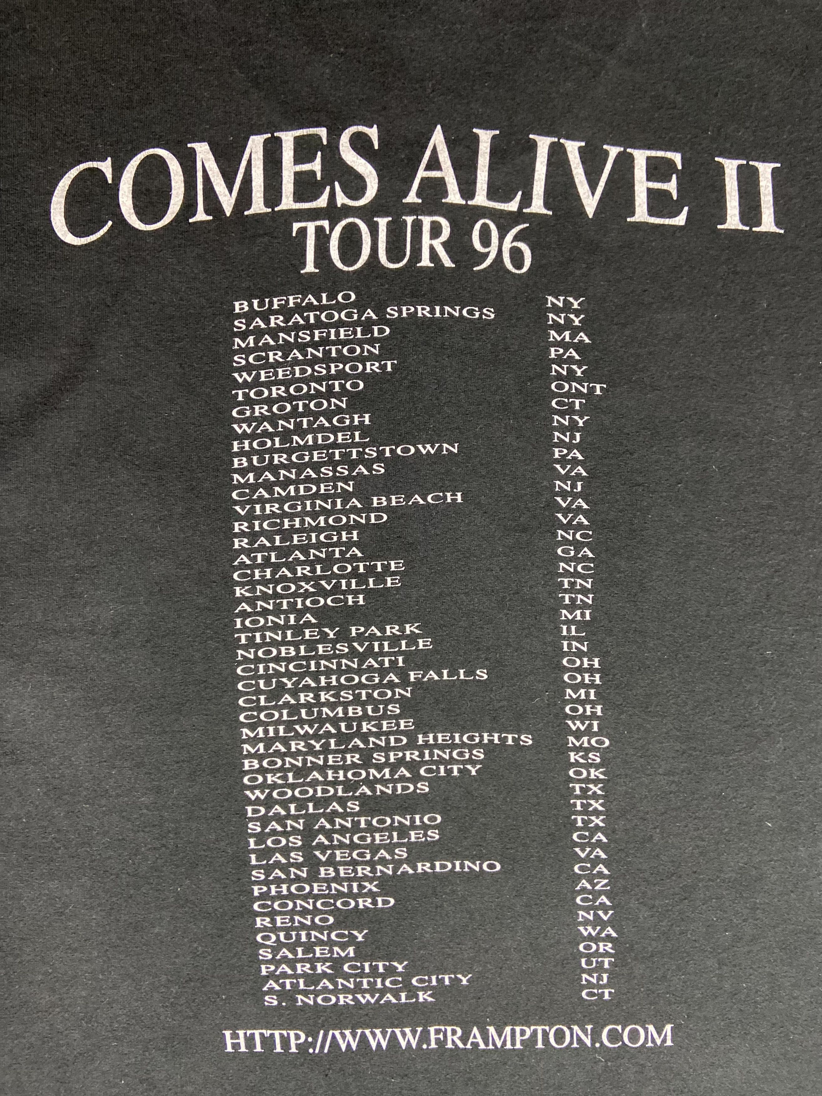 Fruit Of The Loom × Vintage 🔥Vintage Peter Frampton T-shirt,Comes Alive II Tour '96 Size US XL / EU 56 / 4 - 10 Thumbnail