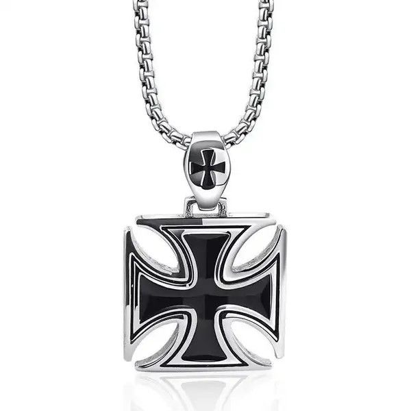 VIBE Classic Knights Templar Cross Medal Pendant Necklace Size ONE SIZE - 4 Thumbnail