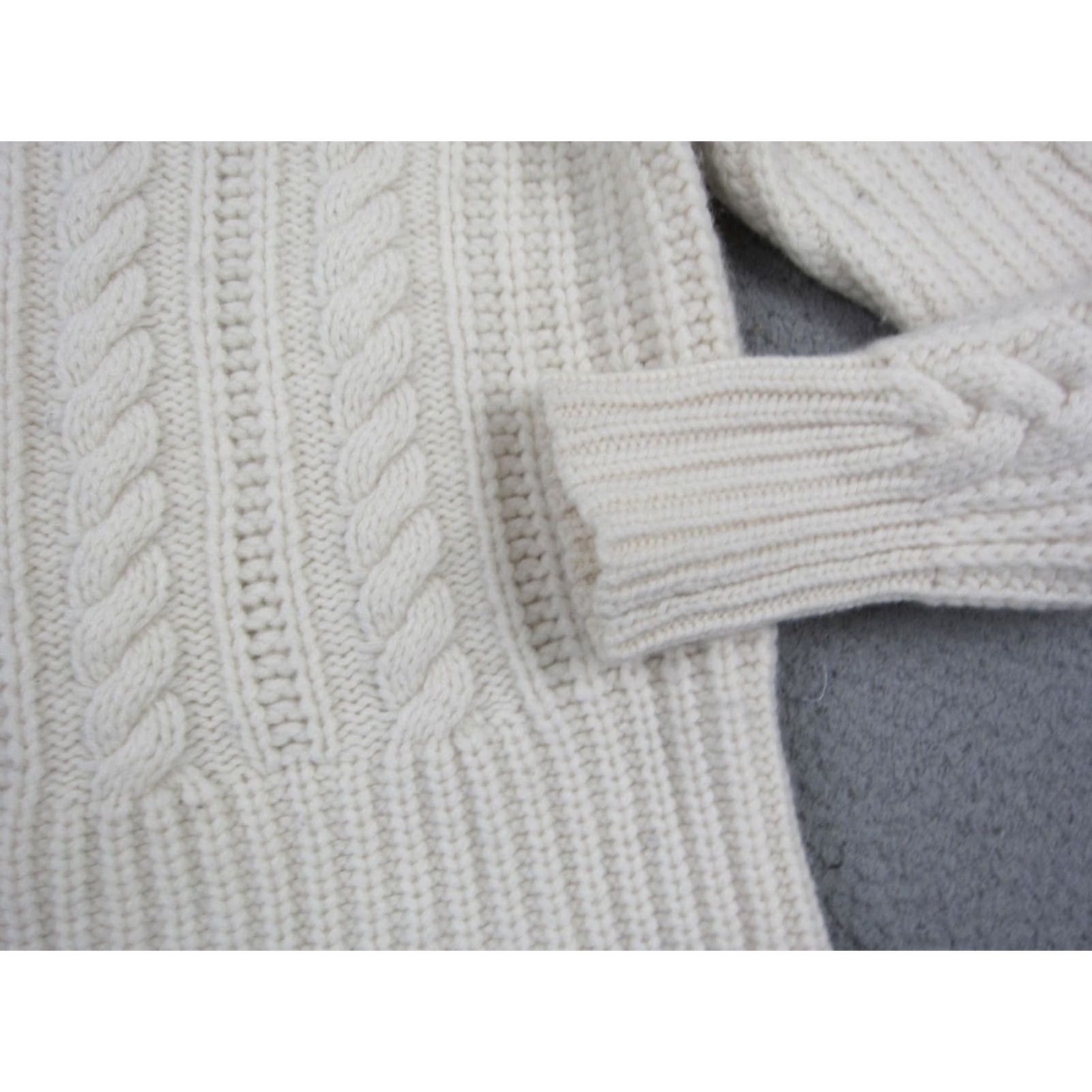 Country Road VINTAGE Country Road Sweater Womens 2XS Cream Merino Wool Cable Knit Crew Neck Long Sleeve 90s Winter Fall Pullover Mens Womens Girls Boys Size XXS / US 00 / IT 34 - 5 Thumbnail