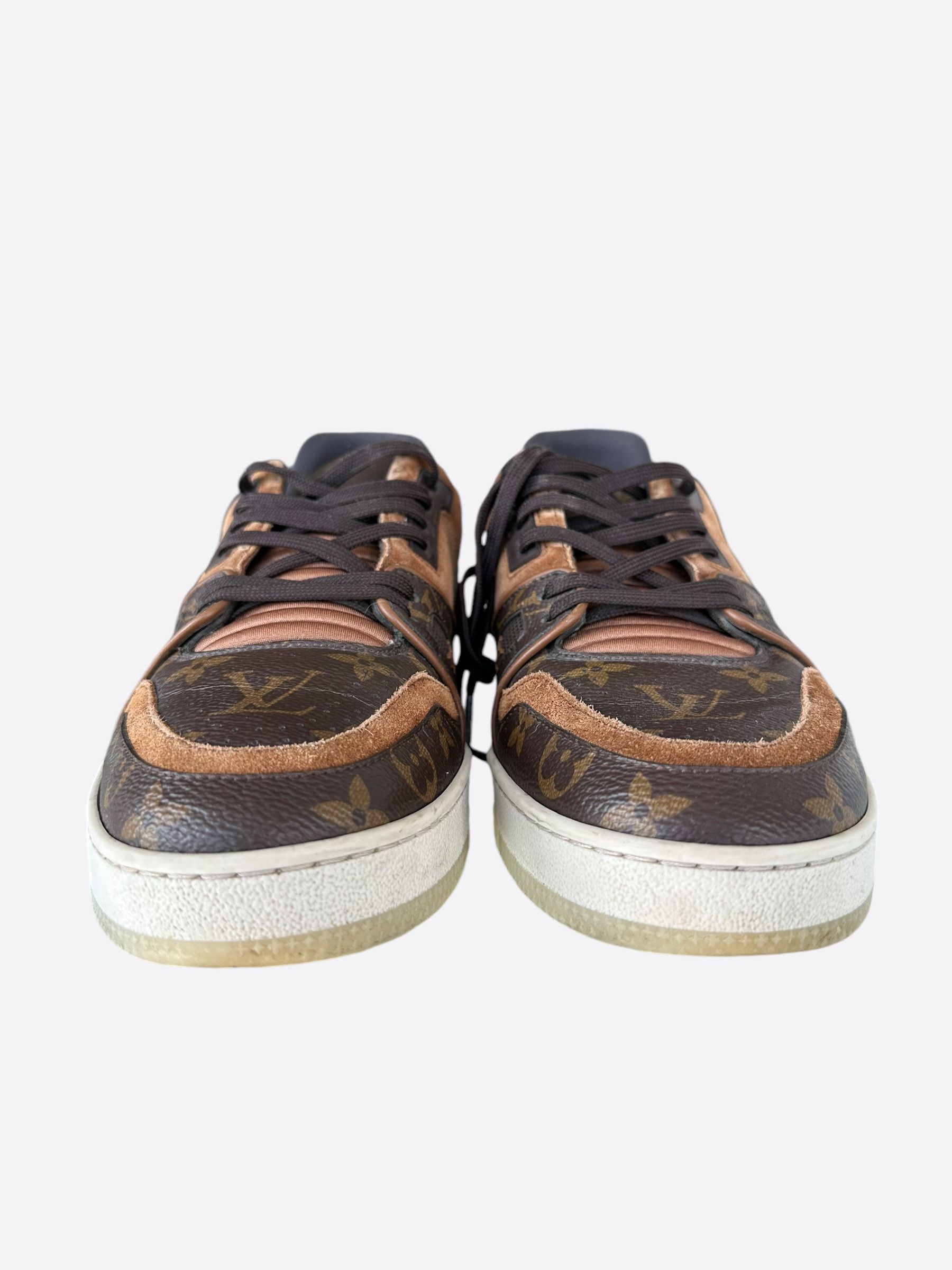 Louis Vuitton Louis Vuitton Brown Suede Monogram Trainers Size US 7 / EU 40 - 2 Thumbnail