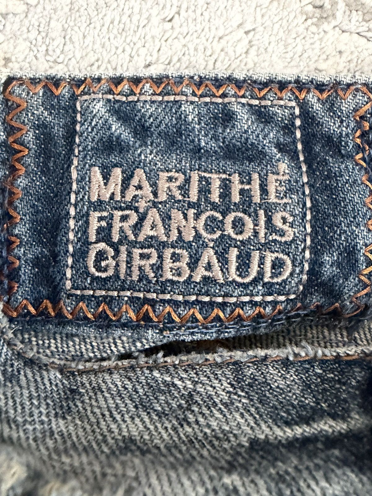 Marithe + Francois Girbaud Distressed Trompe-l'œil Straight Denim Size US 32 / EU 48 - 8 Thumbnail