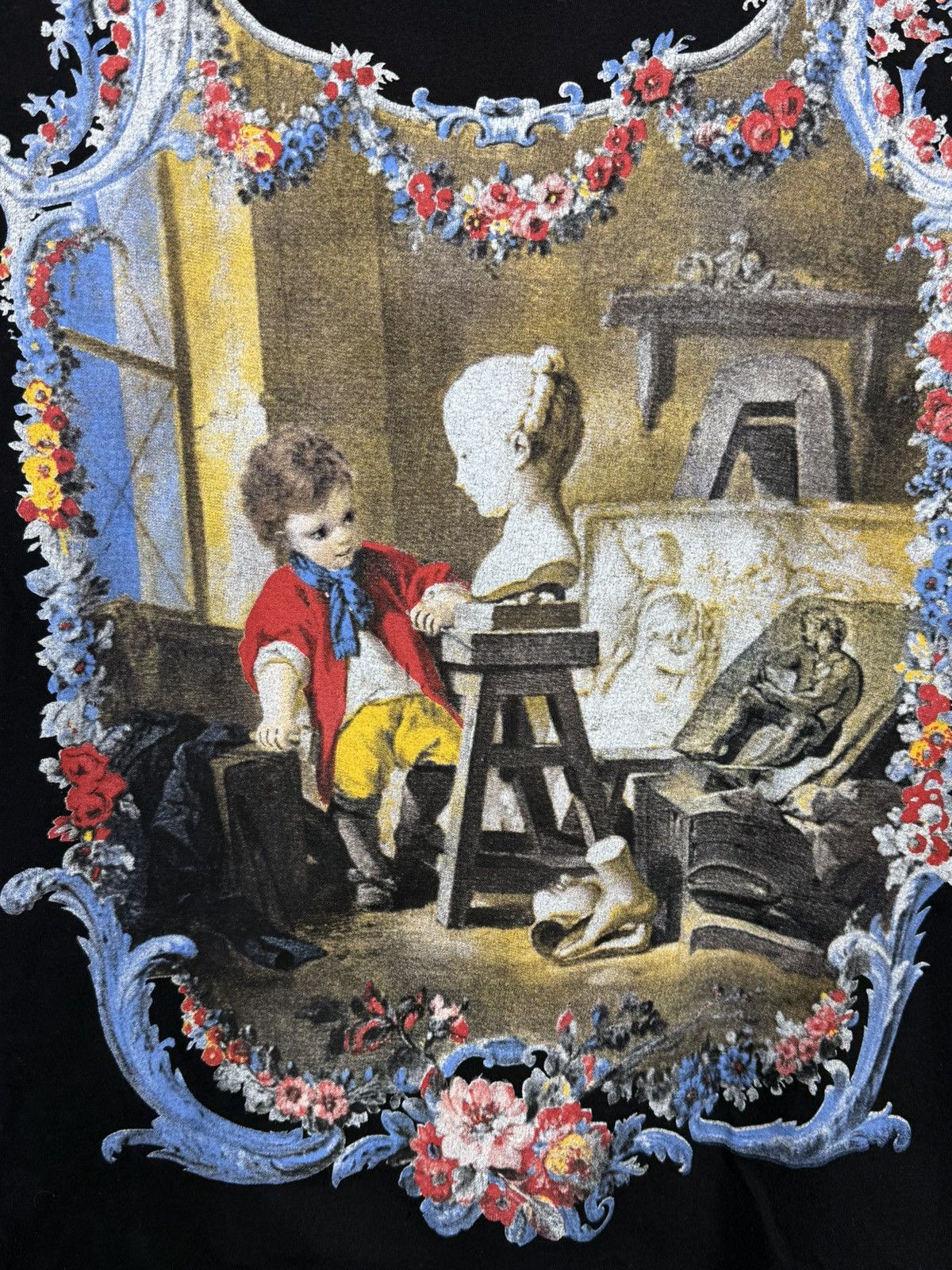 Vivienne Westwood 90s Vivienne Westwood Sculpture Boy Boucher T-Shirt Black M Size M / US 6-8 / IT 42-44 - 2 Thumbnail