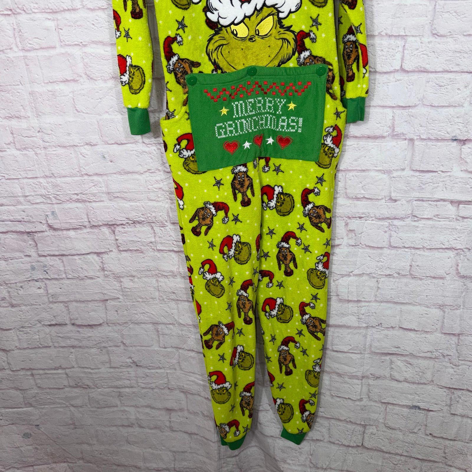 Other The Grinch Pajamas One Piece Drop Seat Back Flap Size Small Size ONE SIZE - 9 Thumbnail