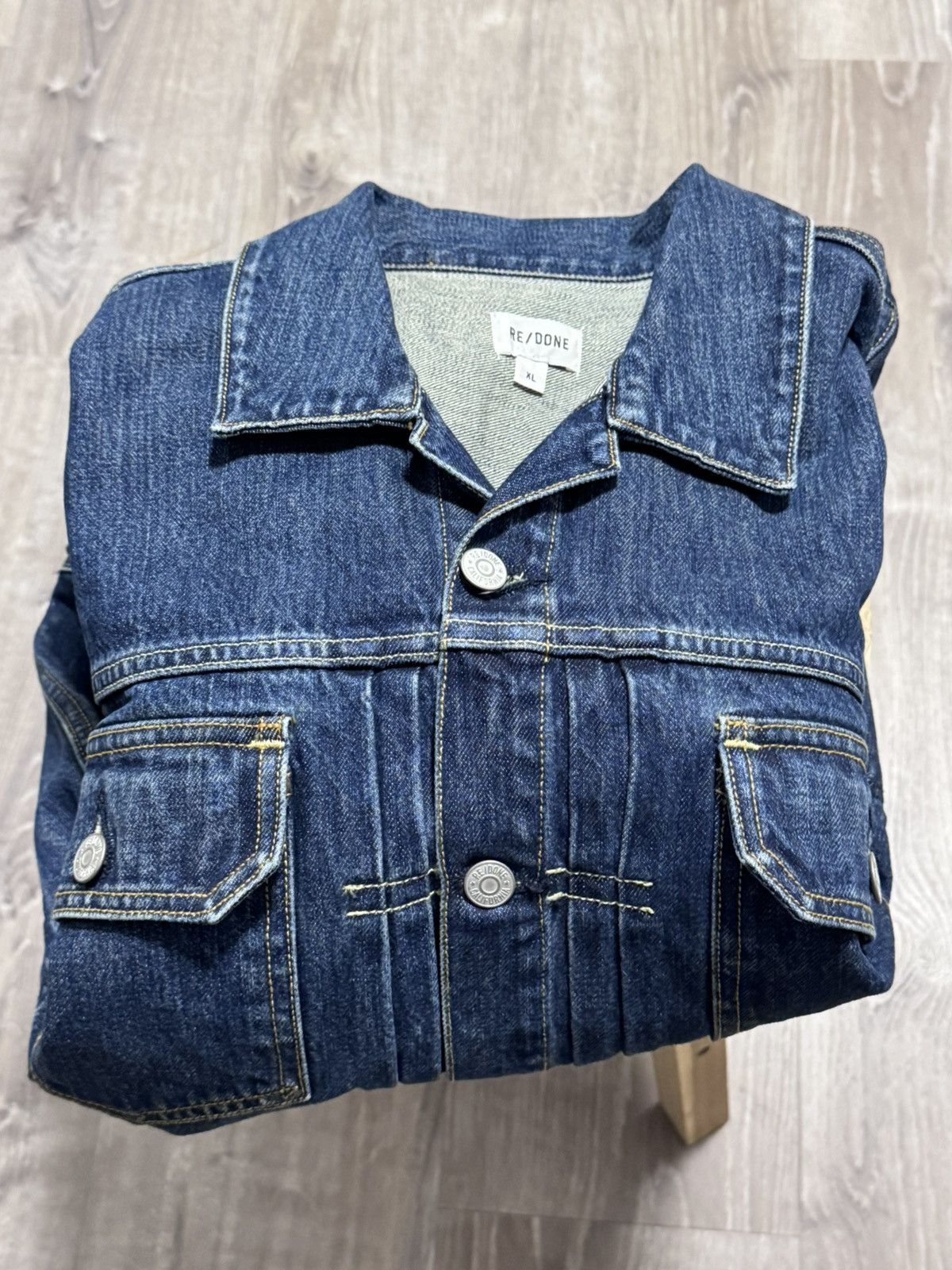 RE/DONE NWT RE/DONE Men’s Classic Denim Jacket 1 Year Wear Blue XL Size US XL / EU 56 / 4 - 9 Thumbnail